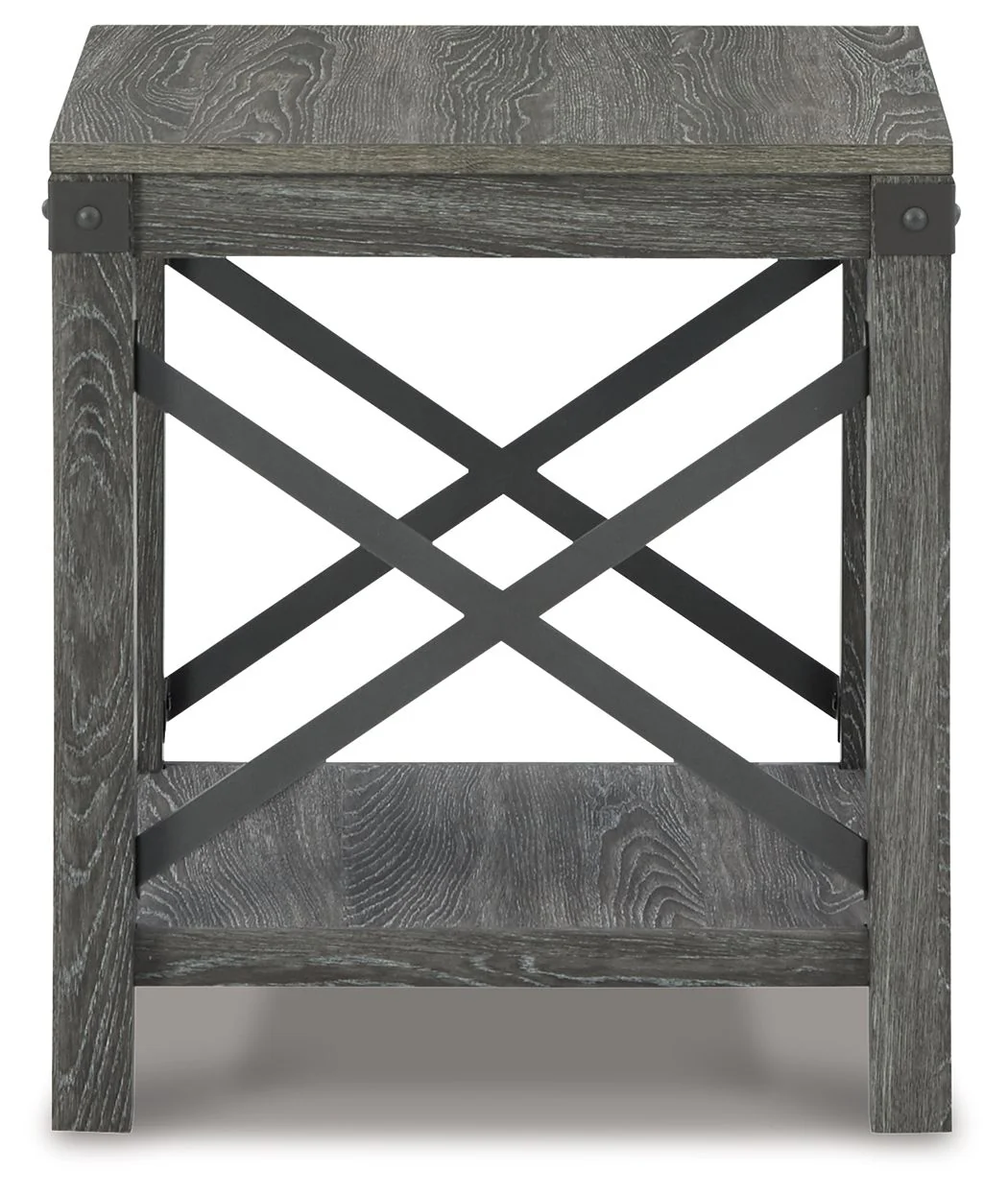 Freedan - Square End Table - Grayish Brown - Image 3