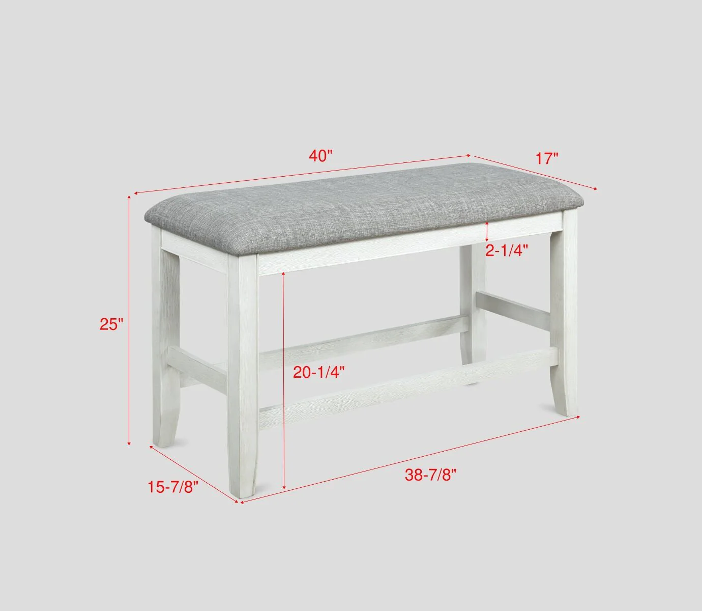 Fulton Counter Height Dining Sets - Chalk White & Grey - Image 8