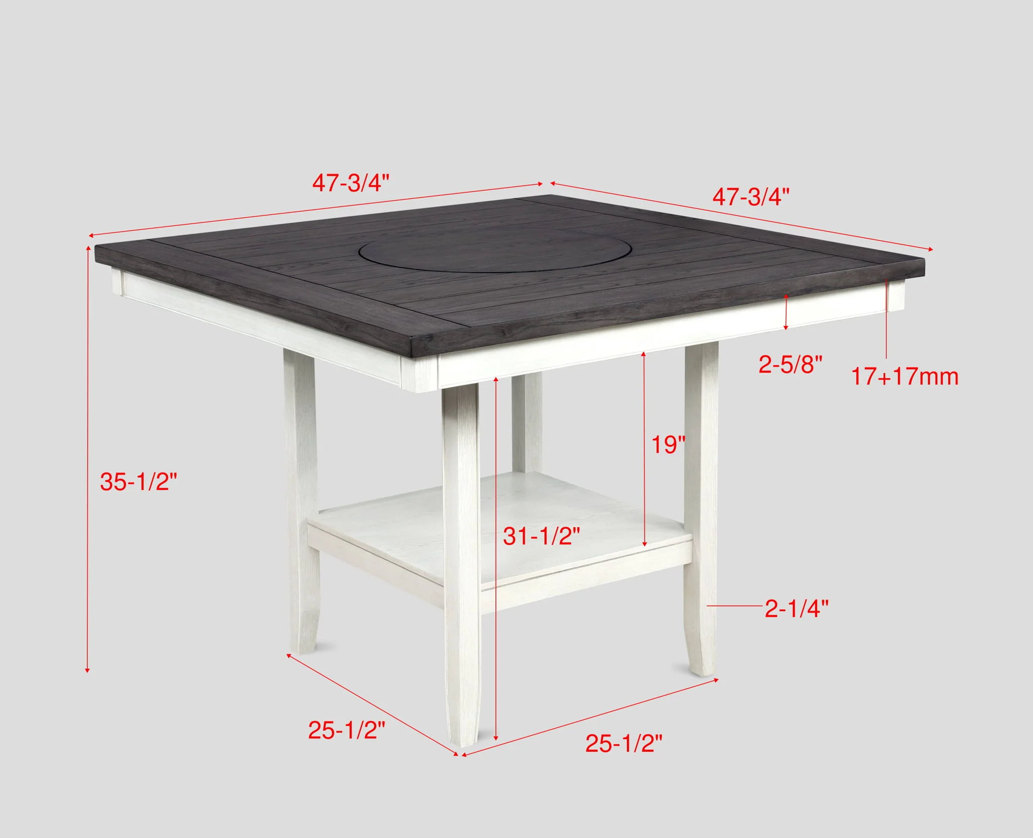 Fulton - Counter Height Table - Chalk White - Image 2