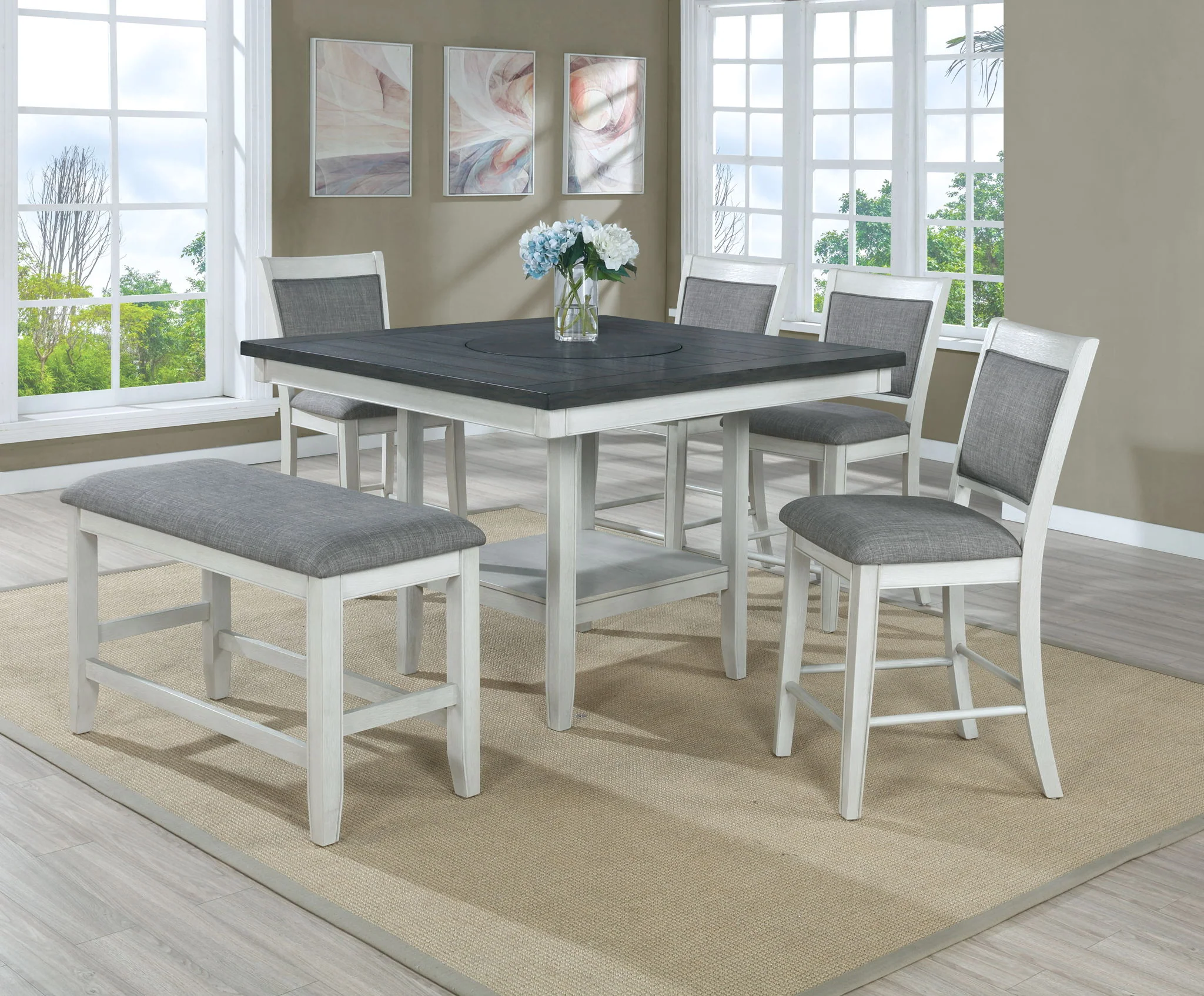Fulton - Counter Height Table - Chalk White - Image 3
