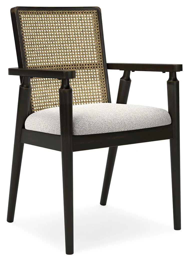 Galliden - Dining Upholstered Arm Chair (Set of 2) - Black - Image 4