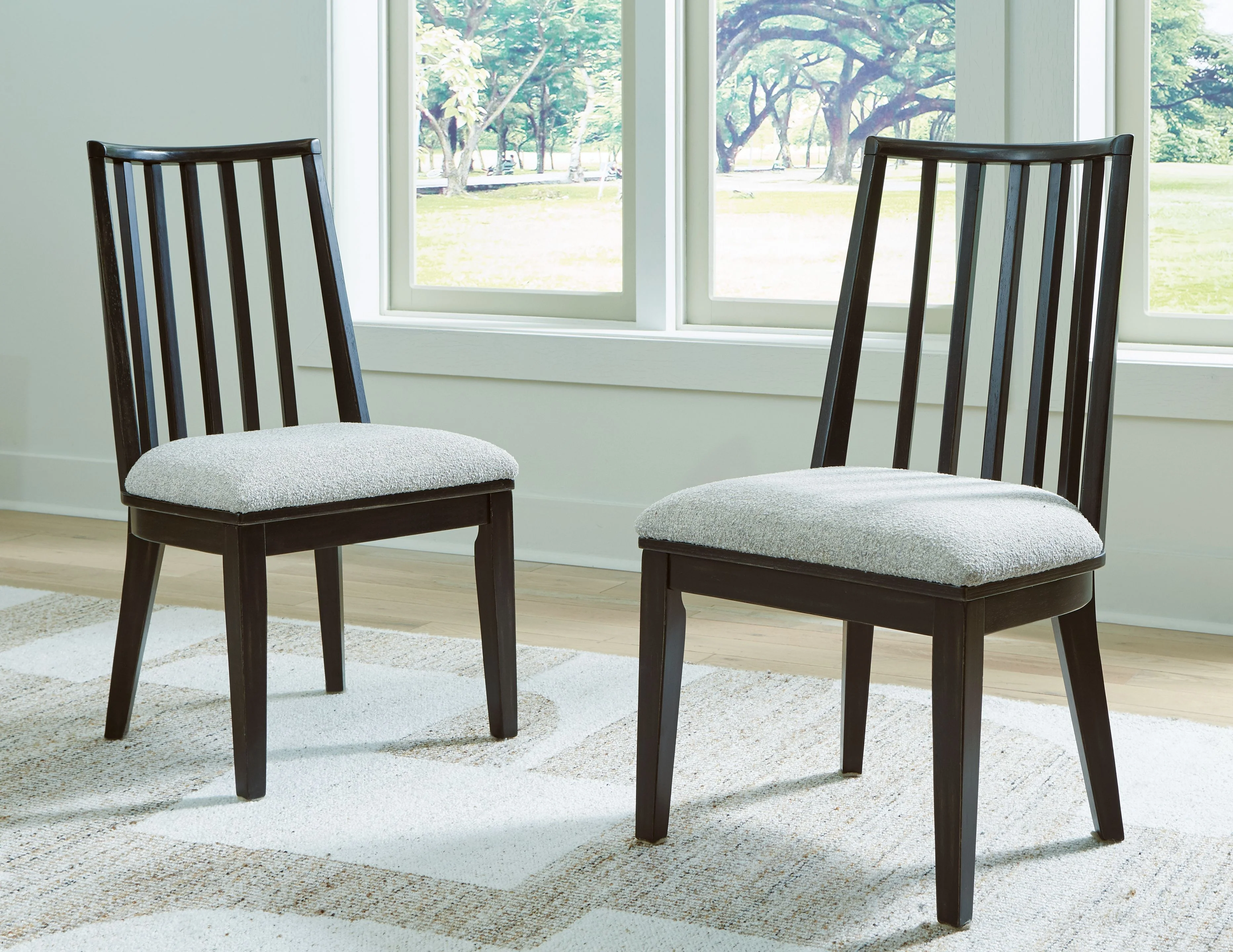 Galliden - Dining Upholstered Side Chair (Set of 2) - Black - Image 3