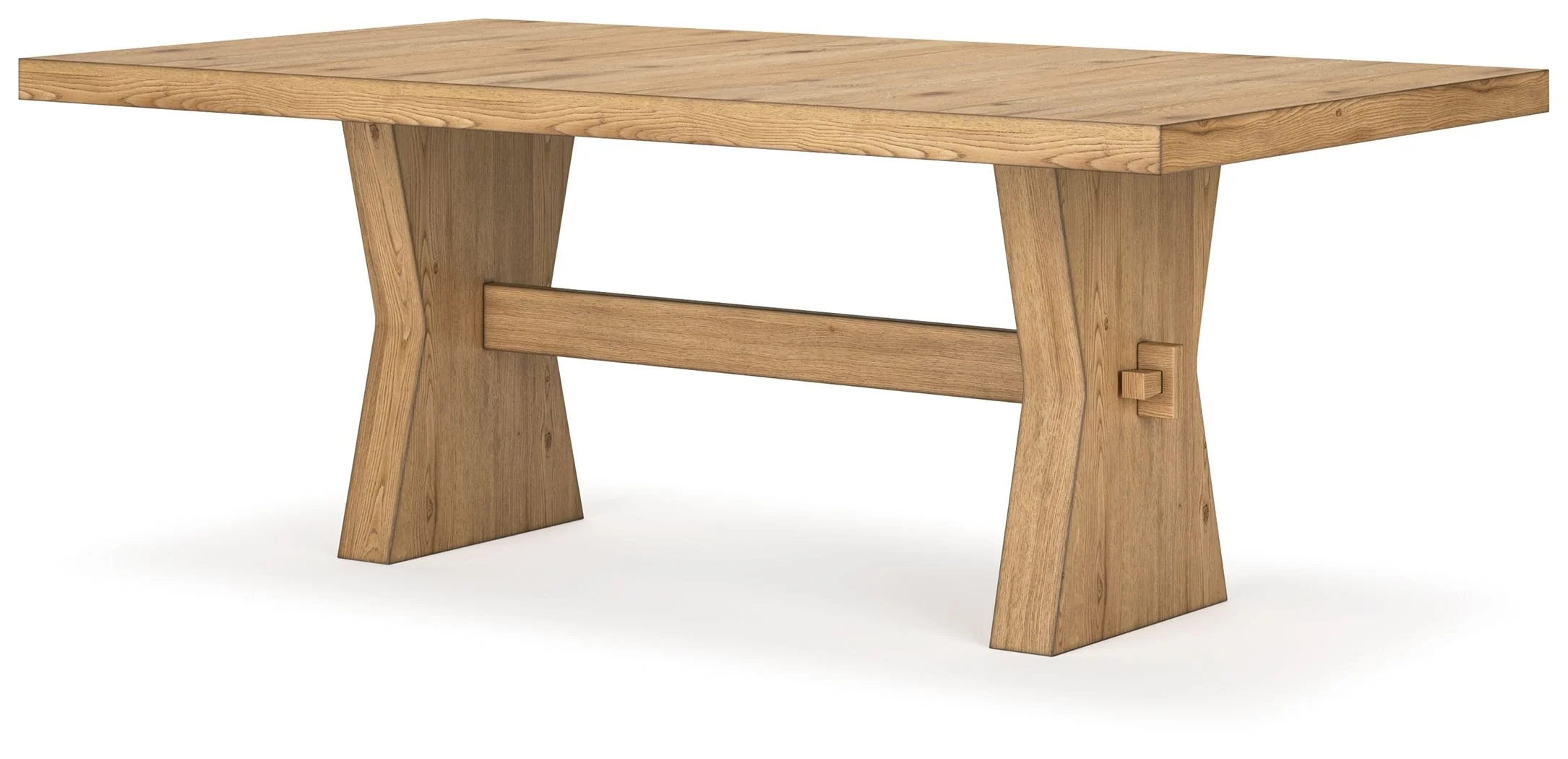 Galliden - Rectangular Dining Room Table - Light Brown - Image 2