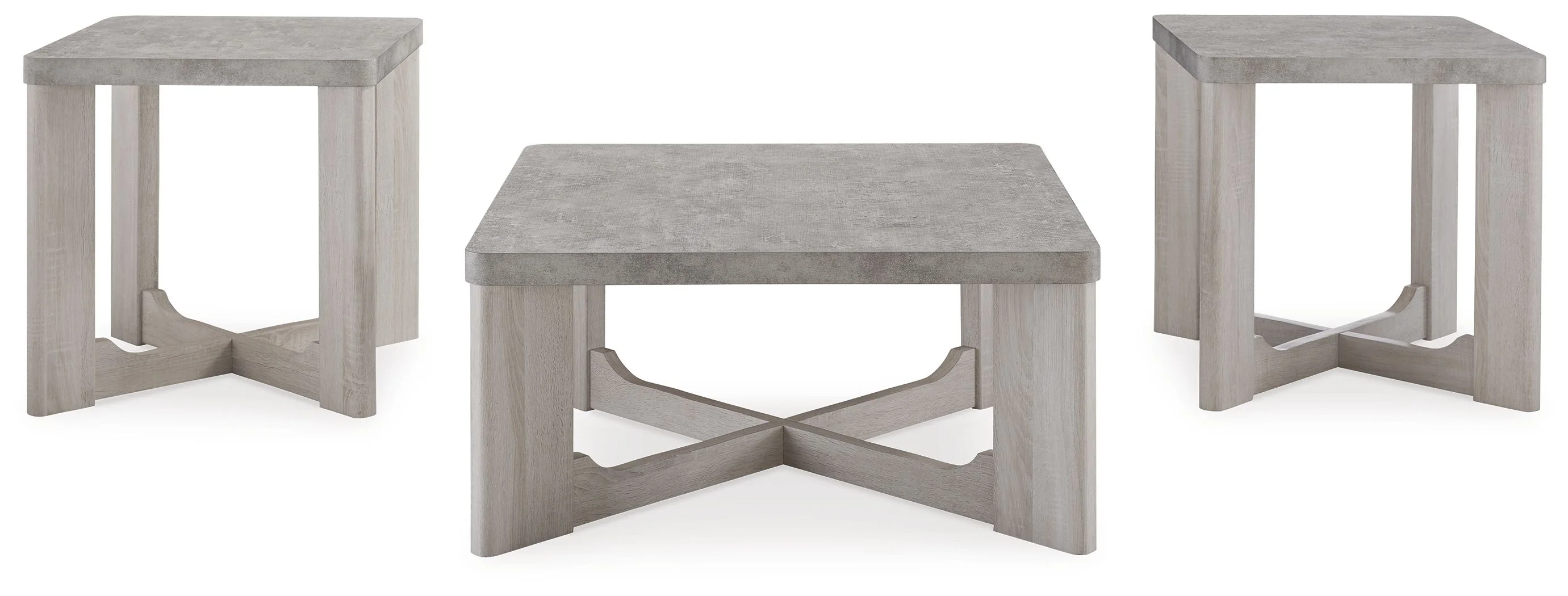 Garnilly - Occasional Table Set (Set of 3) - Whitewash - Image 3