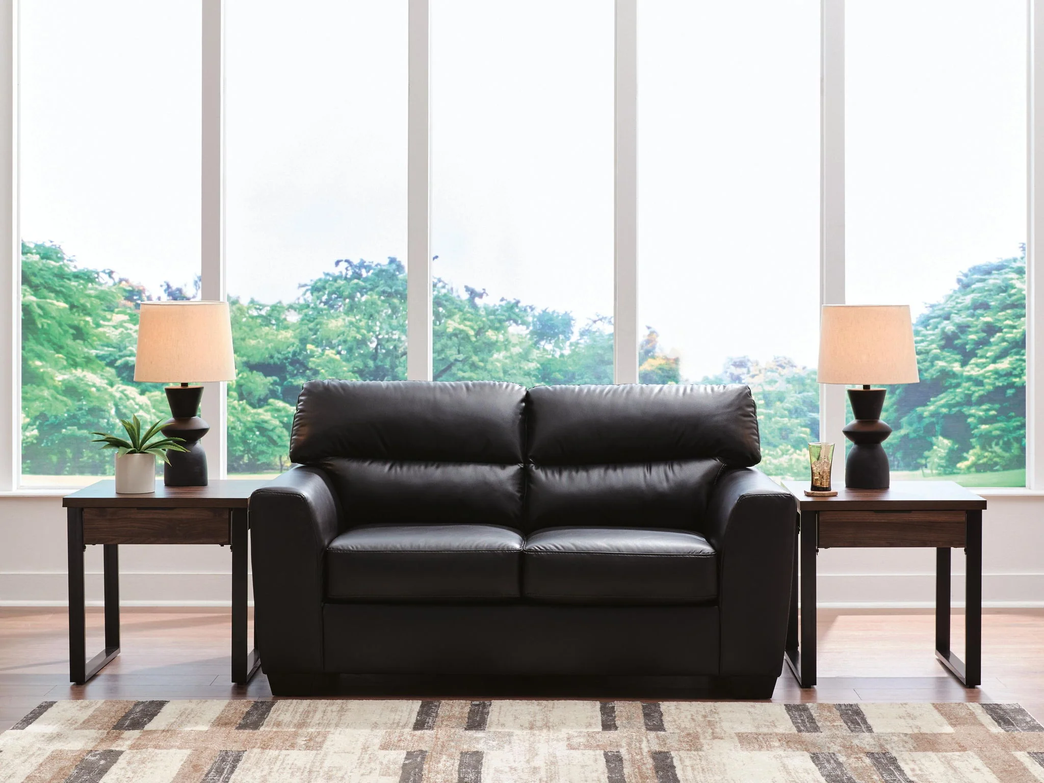 Glennbre - Loveseat - Midnight - Image 4