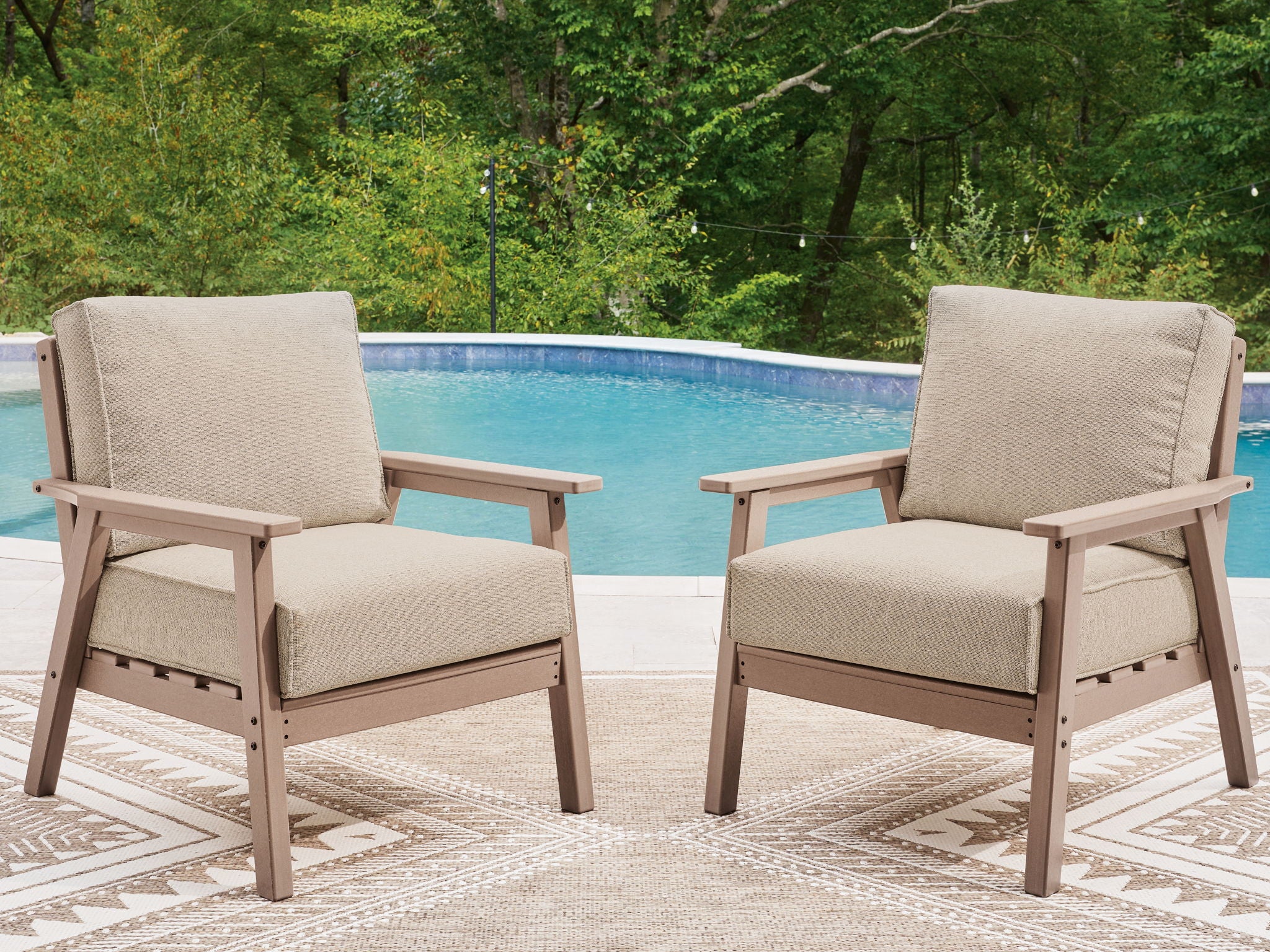 Grover Beach - Lounge Chair With Cushion (Set of 2) - Driftwood - Image 4