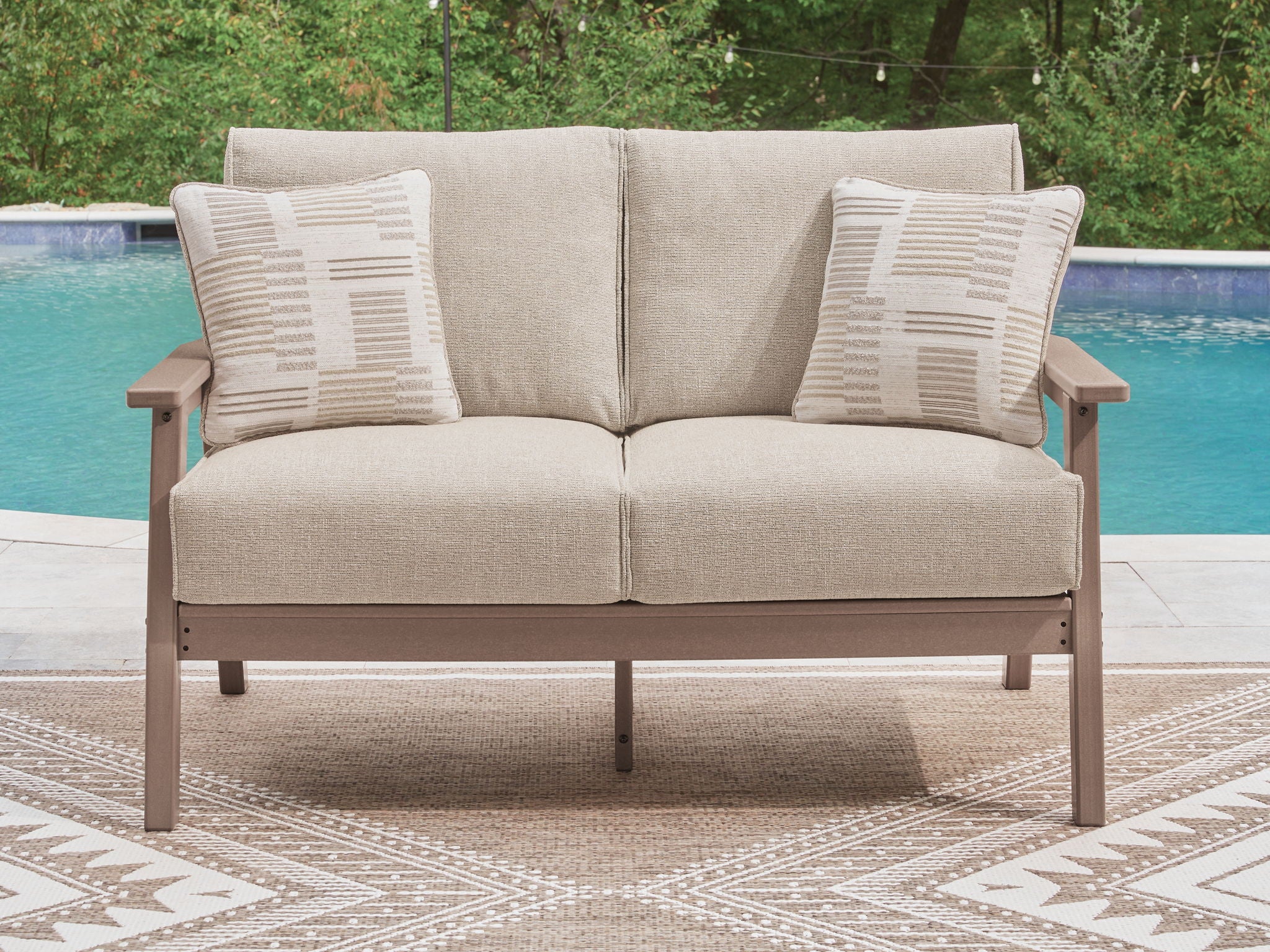 Grover Beach - Loveseat With Cushion - Driftwood - Image 2