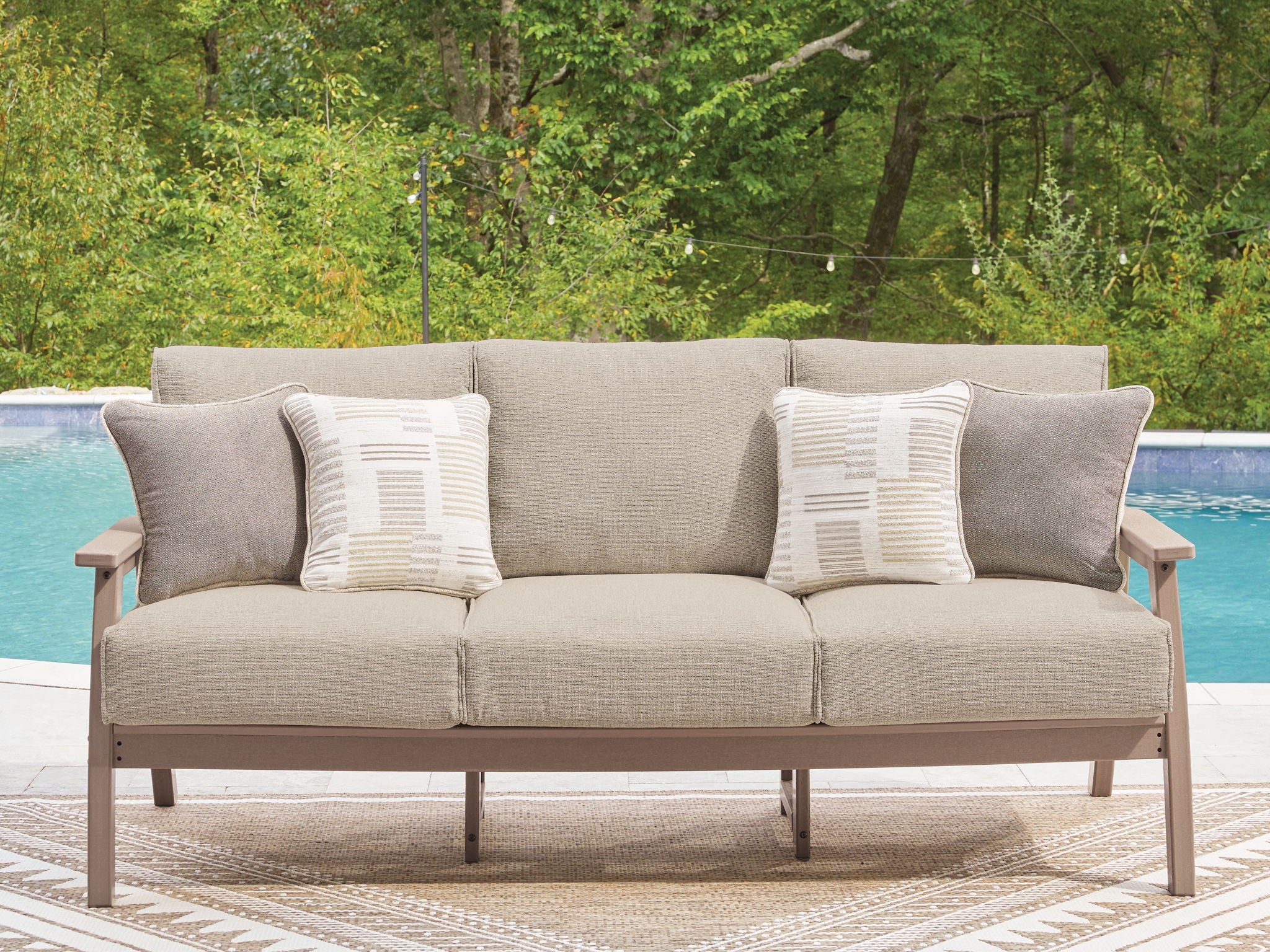 Grover Beach - Sofa With Cushion - Driftwood - Image 4