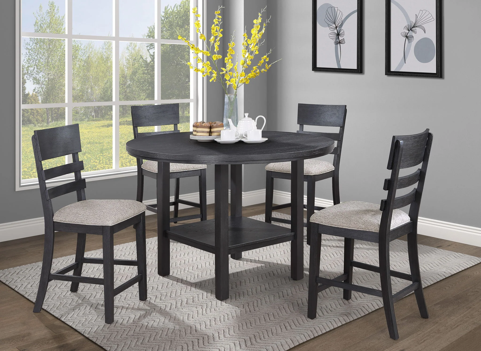 Guthrie - Counter Height Chair (Set of 2) - Charcoal & Gray - Image 3