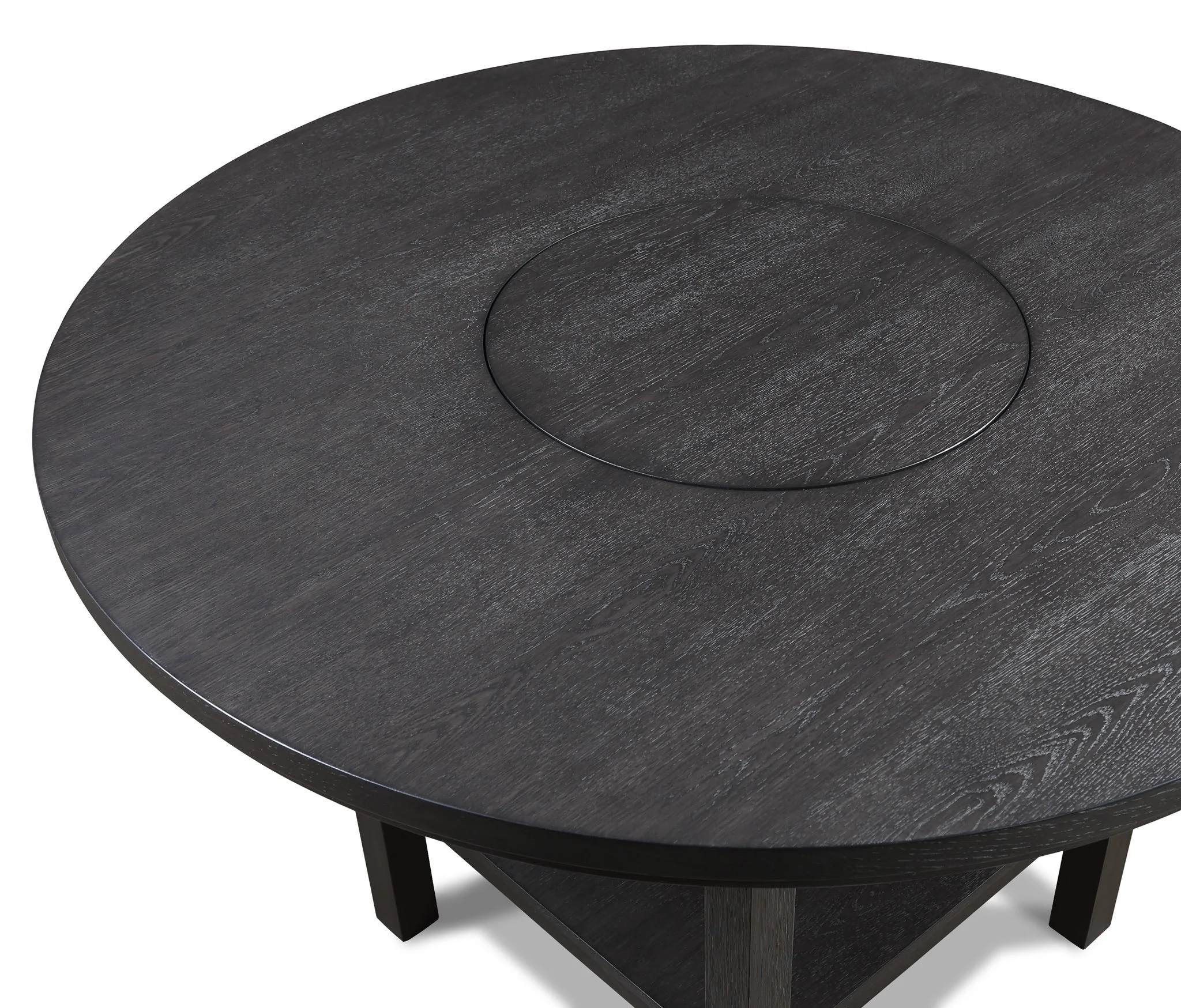 Guthrie - Counter Height Round Table With Lazysusan - Charcoal - Image 2