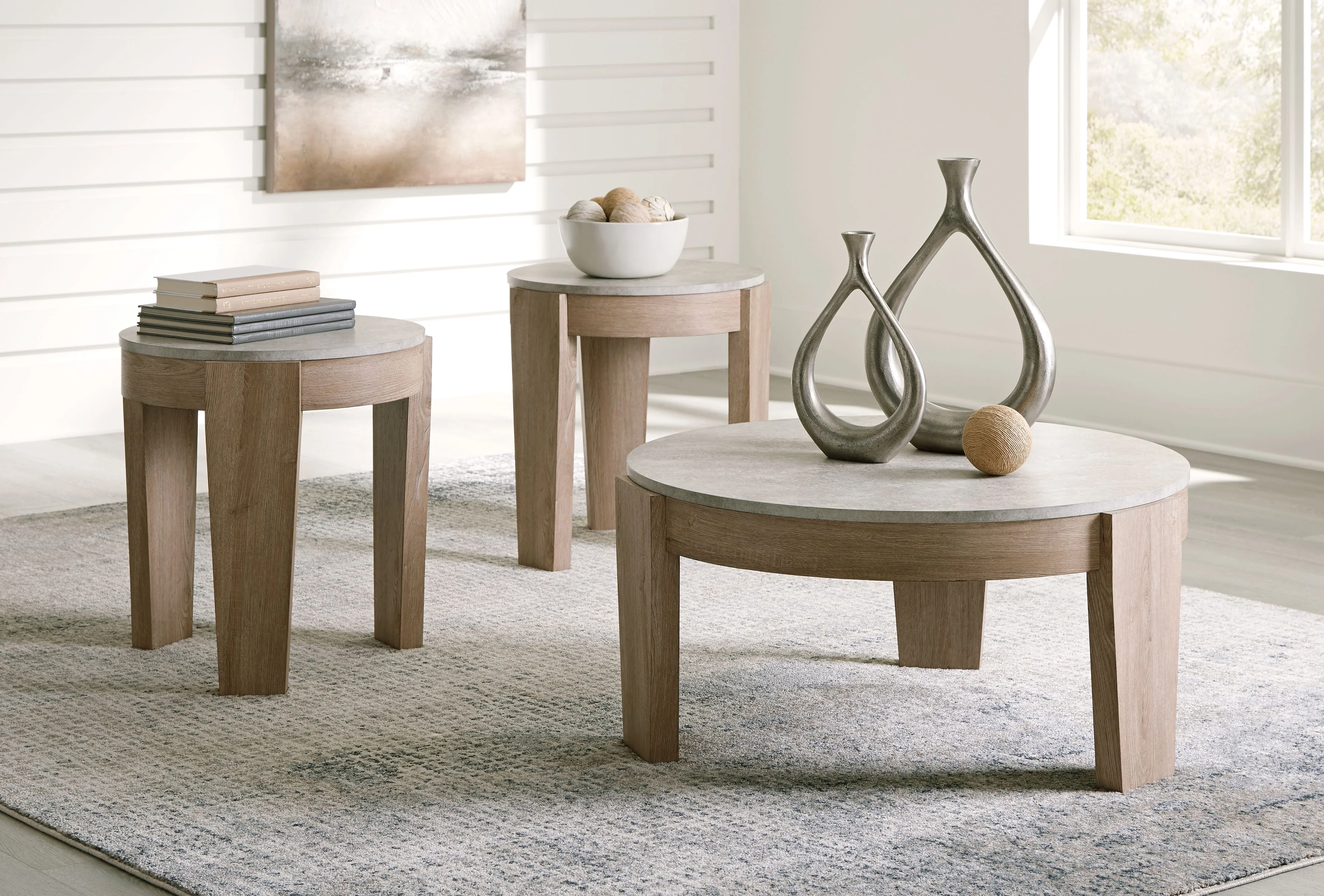 Guystone - Occasional Table Set (Set of 3) - Light Brown - Image 4