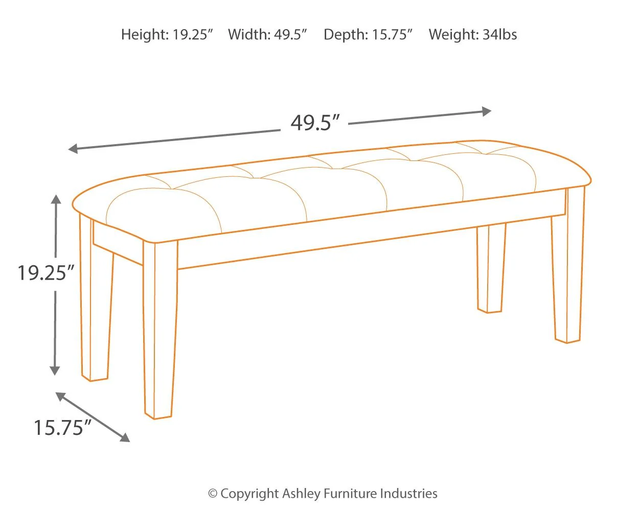 Haddigan - Upholstered Bench - Image 8