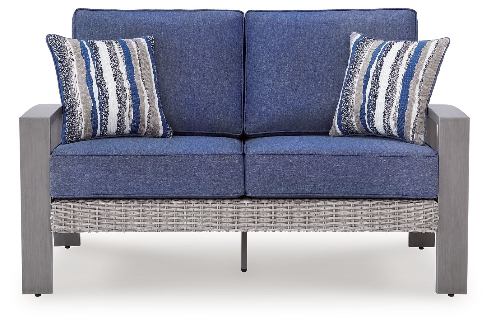 Half Moon Beach - Loveseat With Cushion - Blue / Gray - Image 4