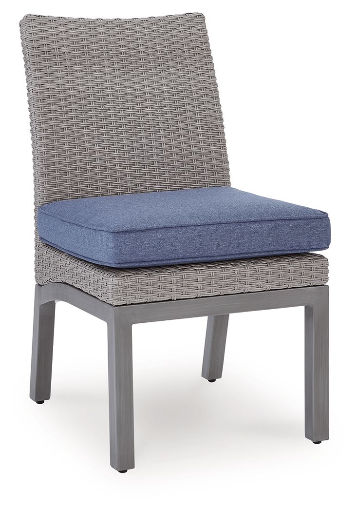 Half Moon Beach - Side Chair With Cushion (Set of 2) - Blue / Gray - Image 2