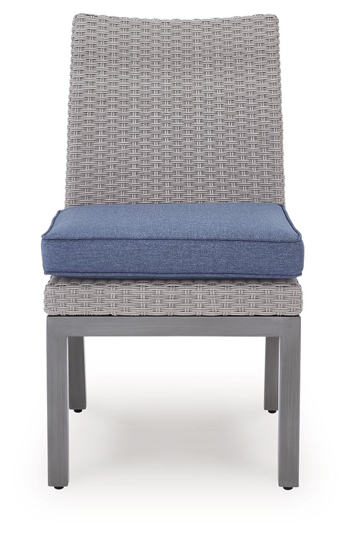 Half Moon Beach - Side Chair With Cushion (Set of 2) - Blue / Gray - Image 3