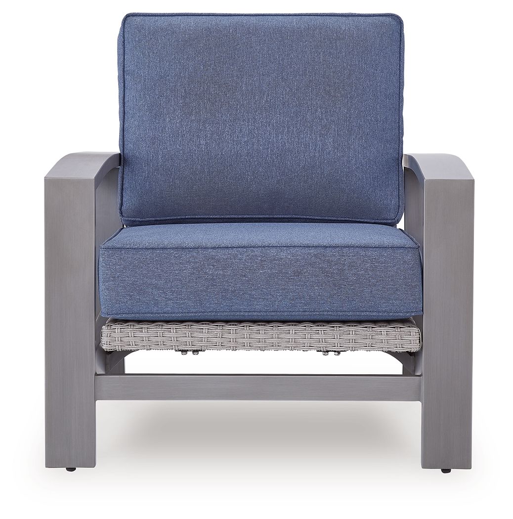 Half Moon Beach - Spring Lounge Chair - Blue / Gray - Image 2