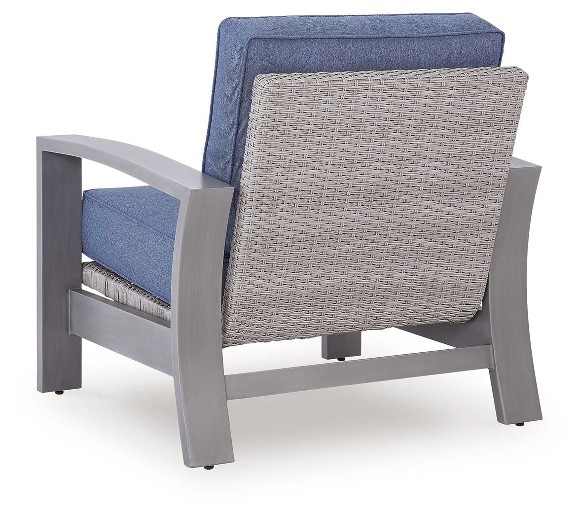 Half Moon Beach - Spring Lounge Chair - Blue / Gray - Image 3