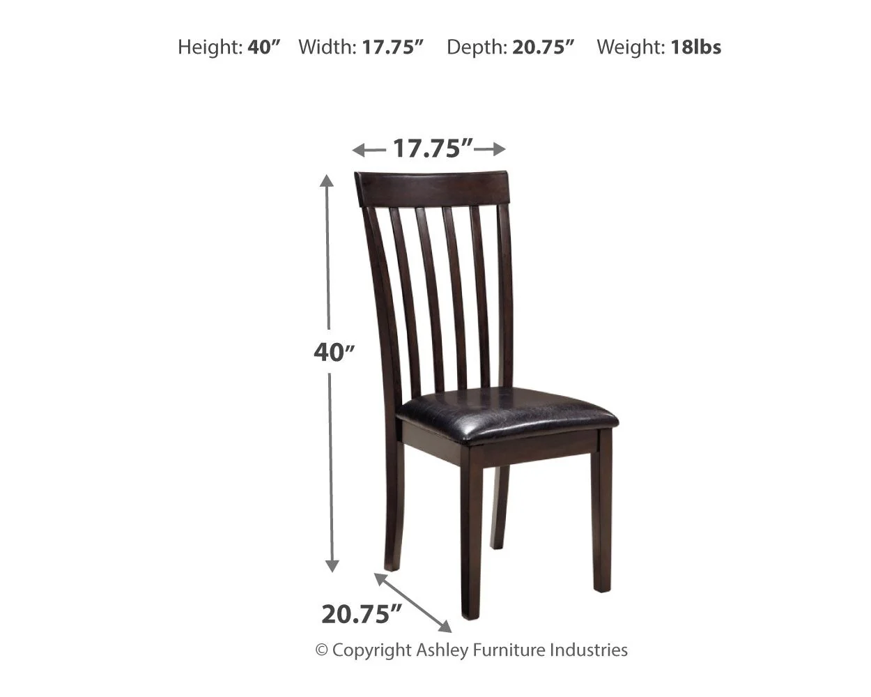 Hammis - Dining UPH Side Chair (Set of 2) - Dark Brown - Image 3