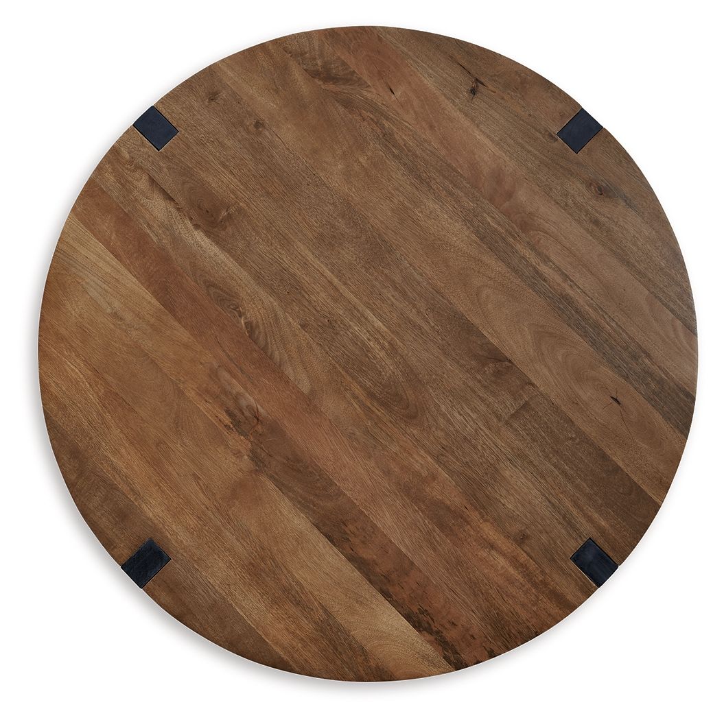 Hanneforth - Round Cocktail Table - Brown - Image 2