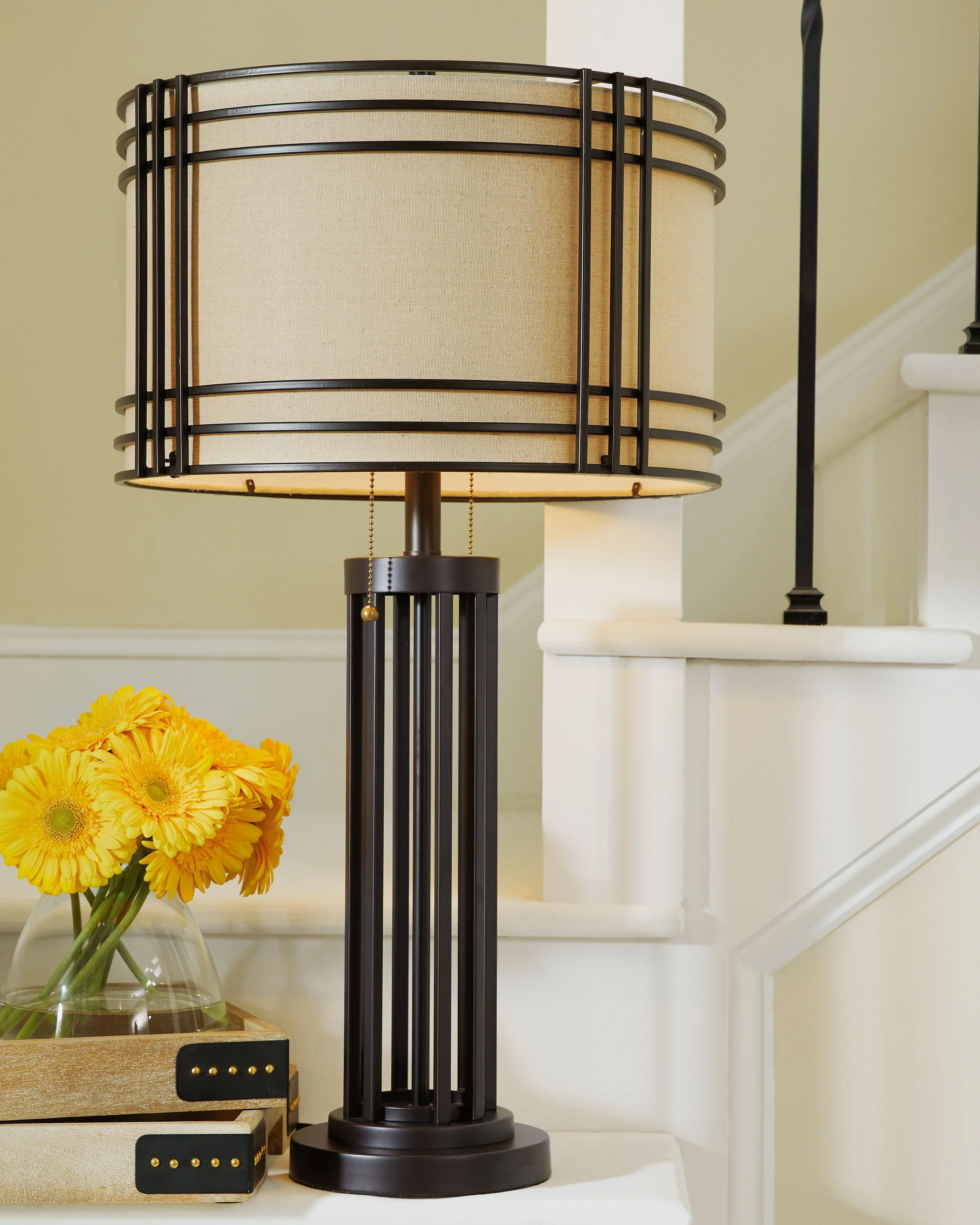 Hanswell - Metal Table Lamp  - Dark Brown - Image 4