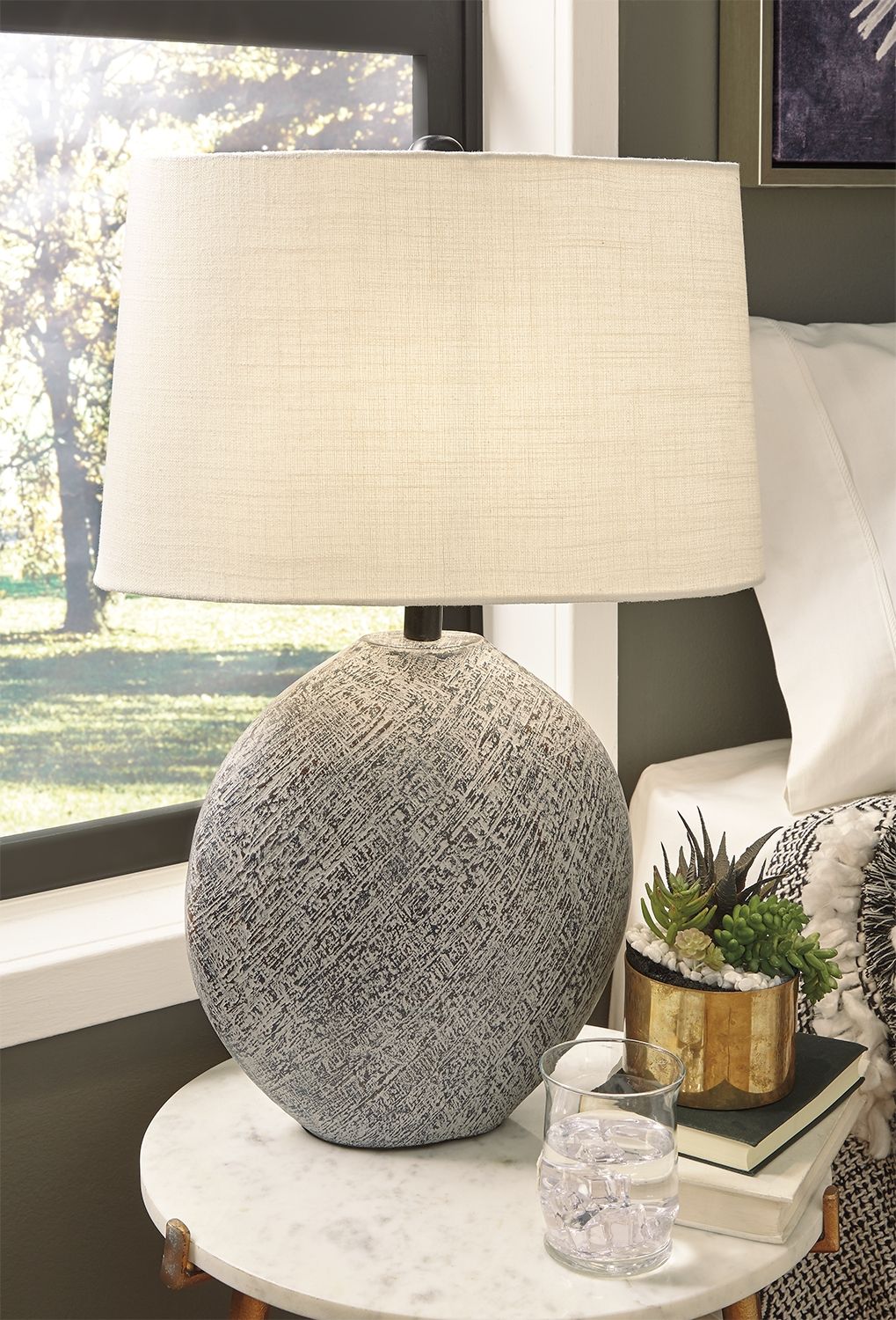 Harif - Paper Table Lamp - Beige - Image 3