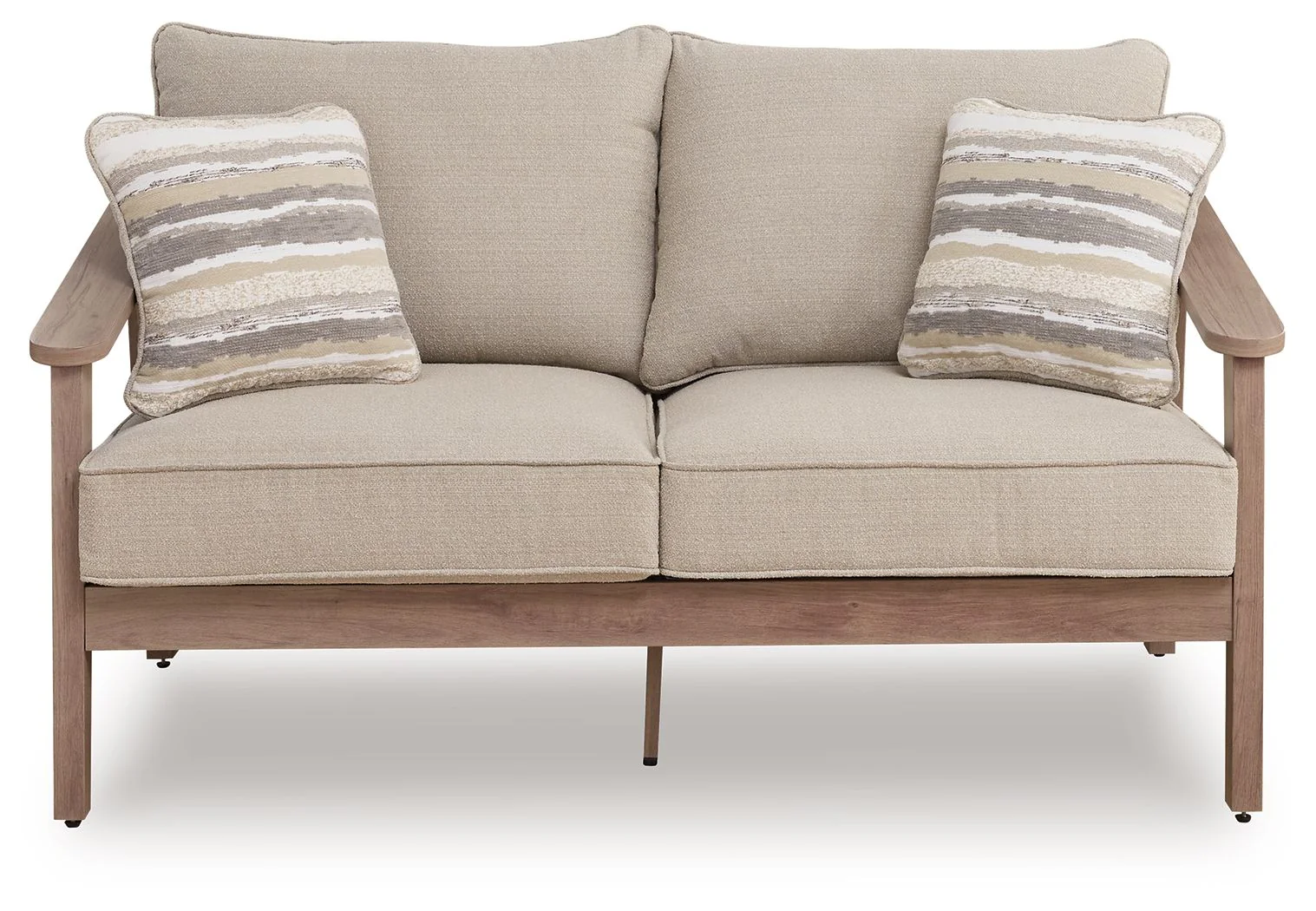 Harmony Headlands - Loveseat With Cushion - Natural / Gray - Image 4