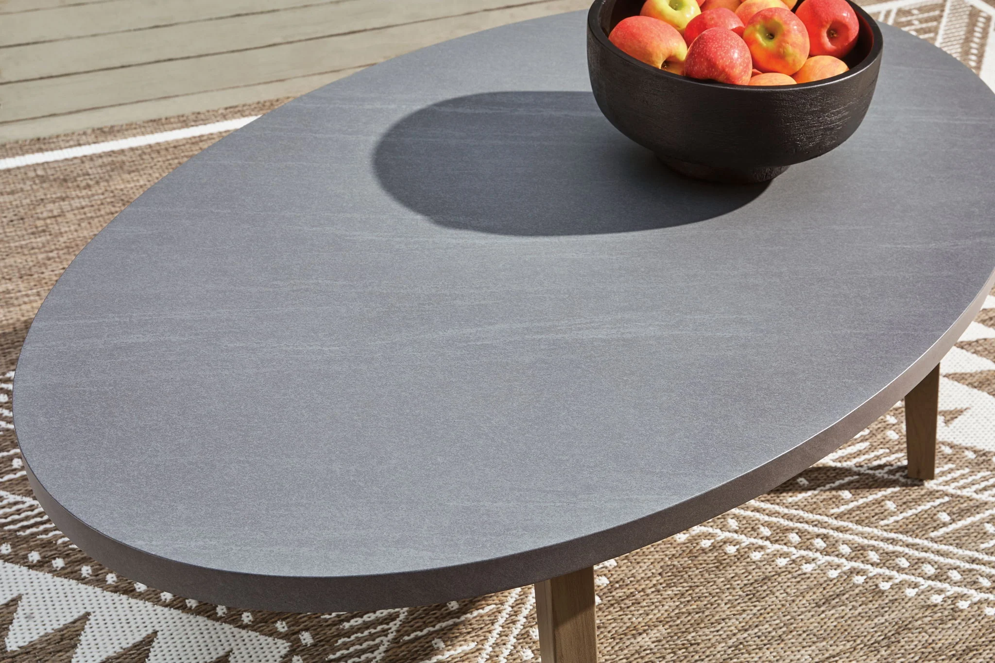 Harmony Headlands - Oval Cocktail Table - Natural / Gray - Image 3