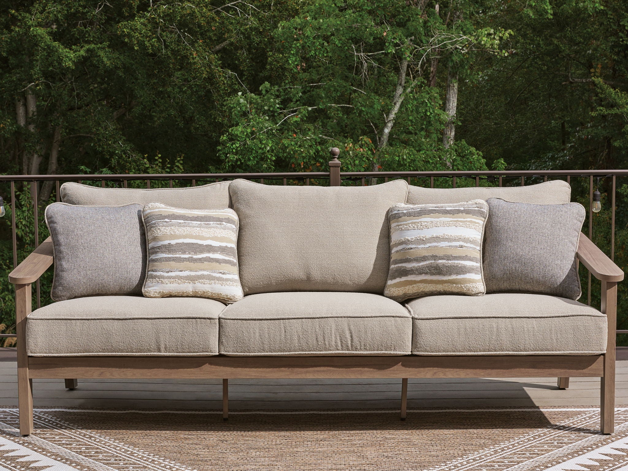 Harmony Headlands - Sofa With Cushion - Natural / Gray - Image 3