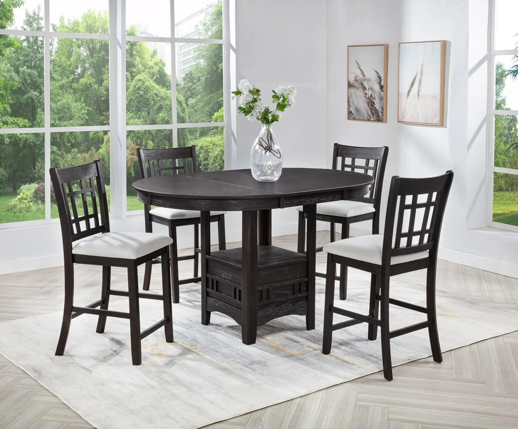 Hartwell 5 Pc Counter Height Dining Set by Crown Mark - Image 3