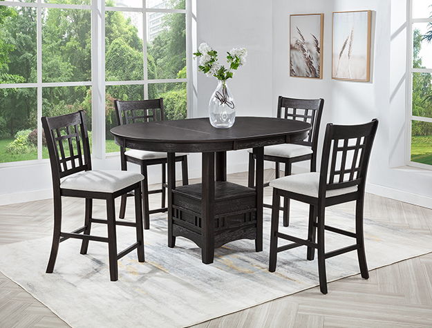 Hartwell - Counter Height Table - Charcoal Black - Image 3
