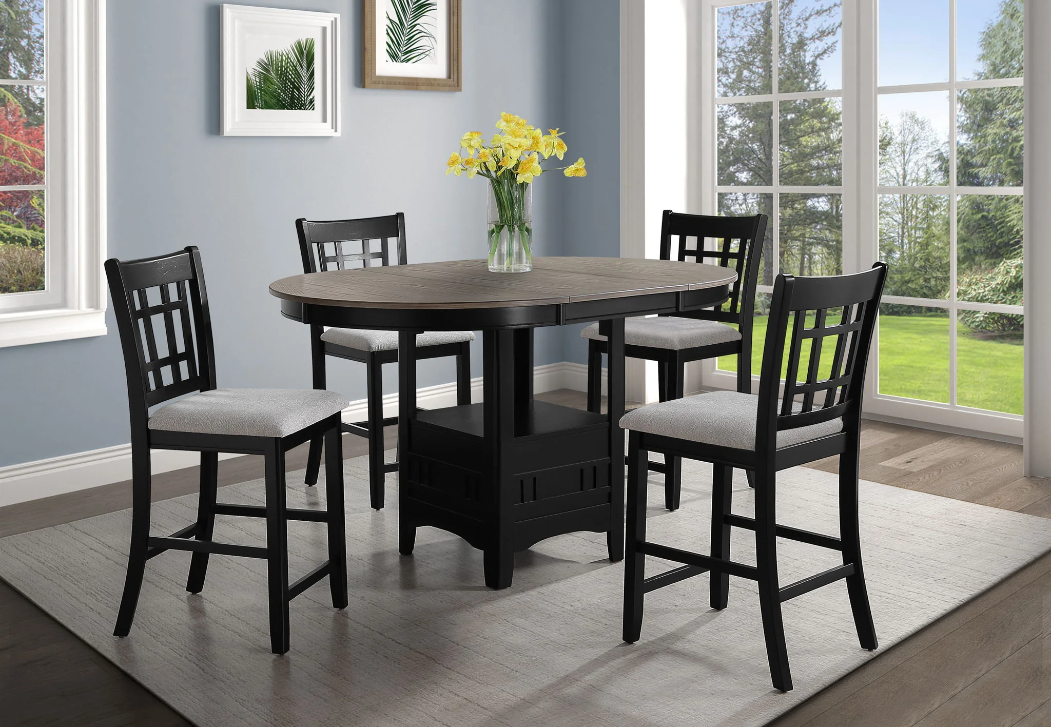 Hartwell - Counter Height Table - Light Grey - Image 2