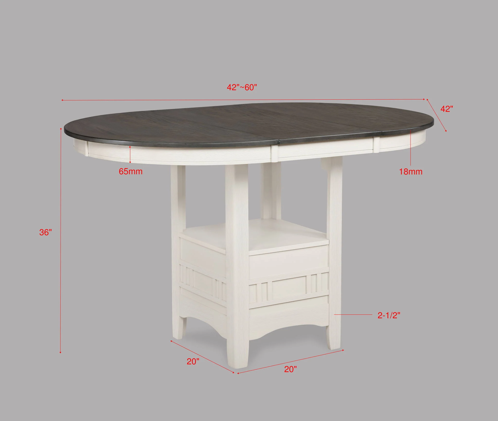 Hartwell - Counter Height Table - White - Image 4