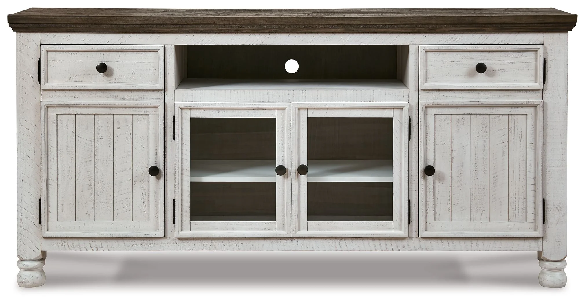 Havalance - Extra Large TV Stand - 4 Doors - Brown / Beige - Image 3