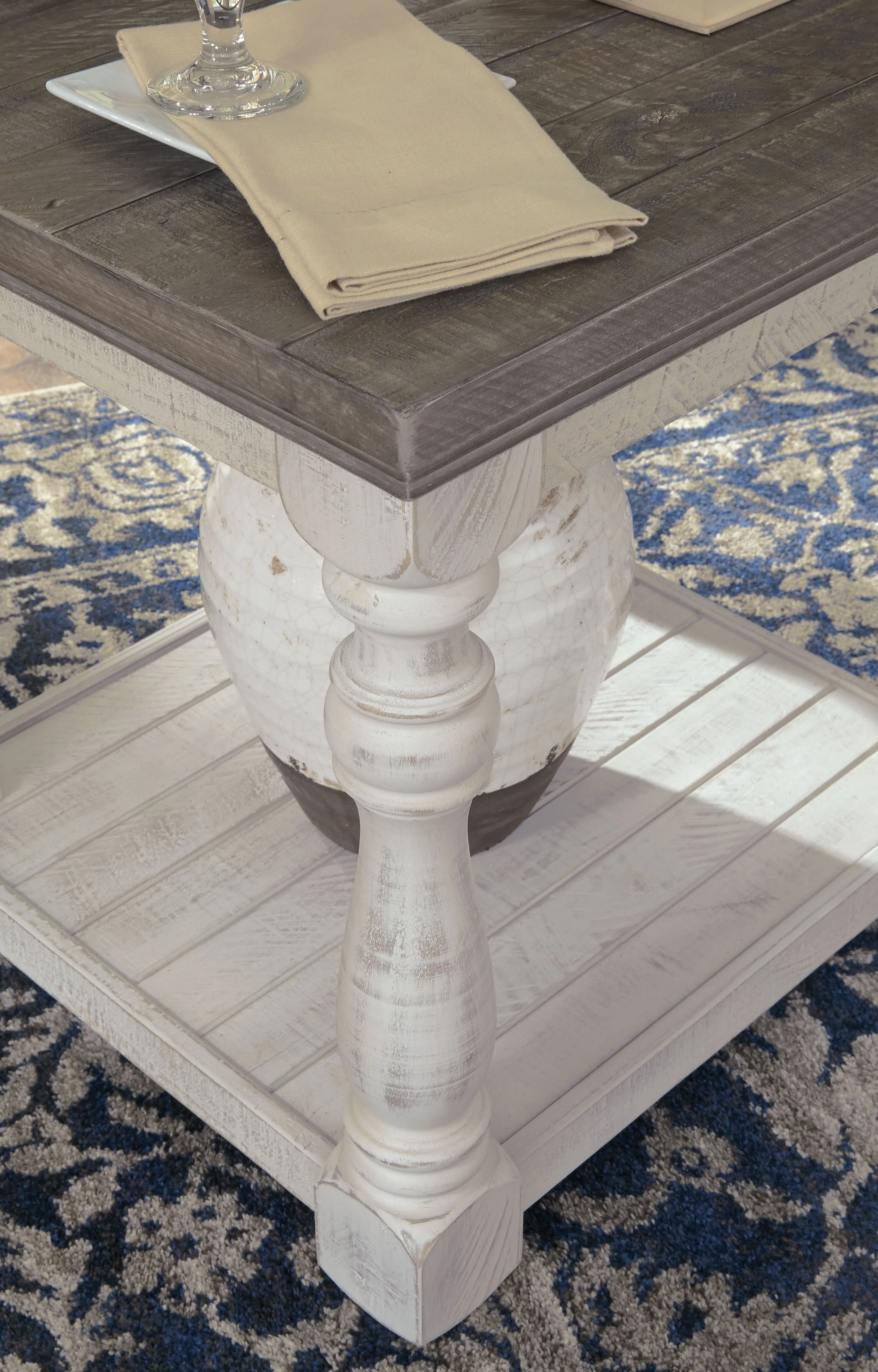 Havalance - Rectangular End Table - Gray / White - Image 2
