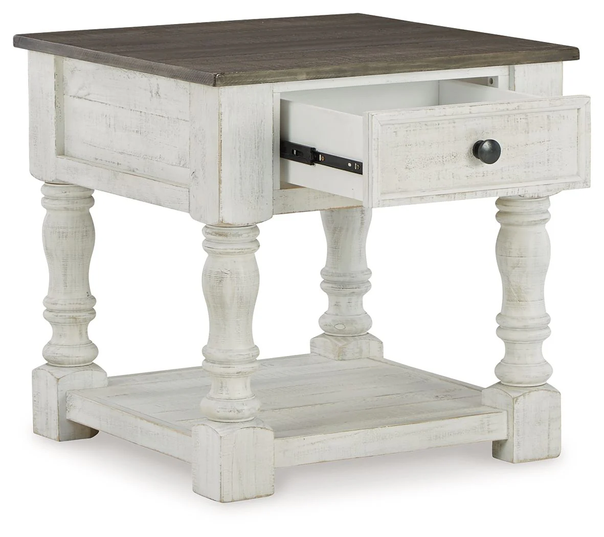 Havalance - Square End Table - White / Gray - Image 4