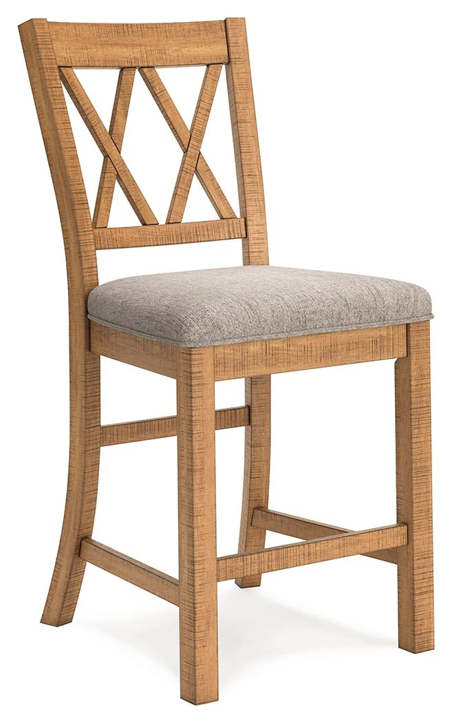 Havonplane - Upholstered Barstool (Set of 2) - Brown - Image 2