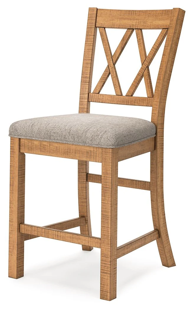 Havonplane - Upholstered Barstool (Set of 2) - Brown - Image 4