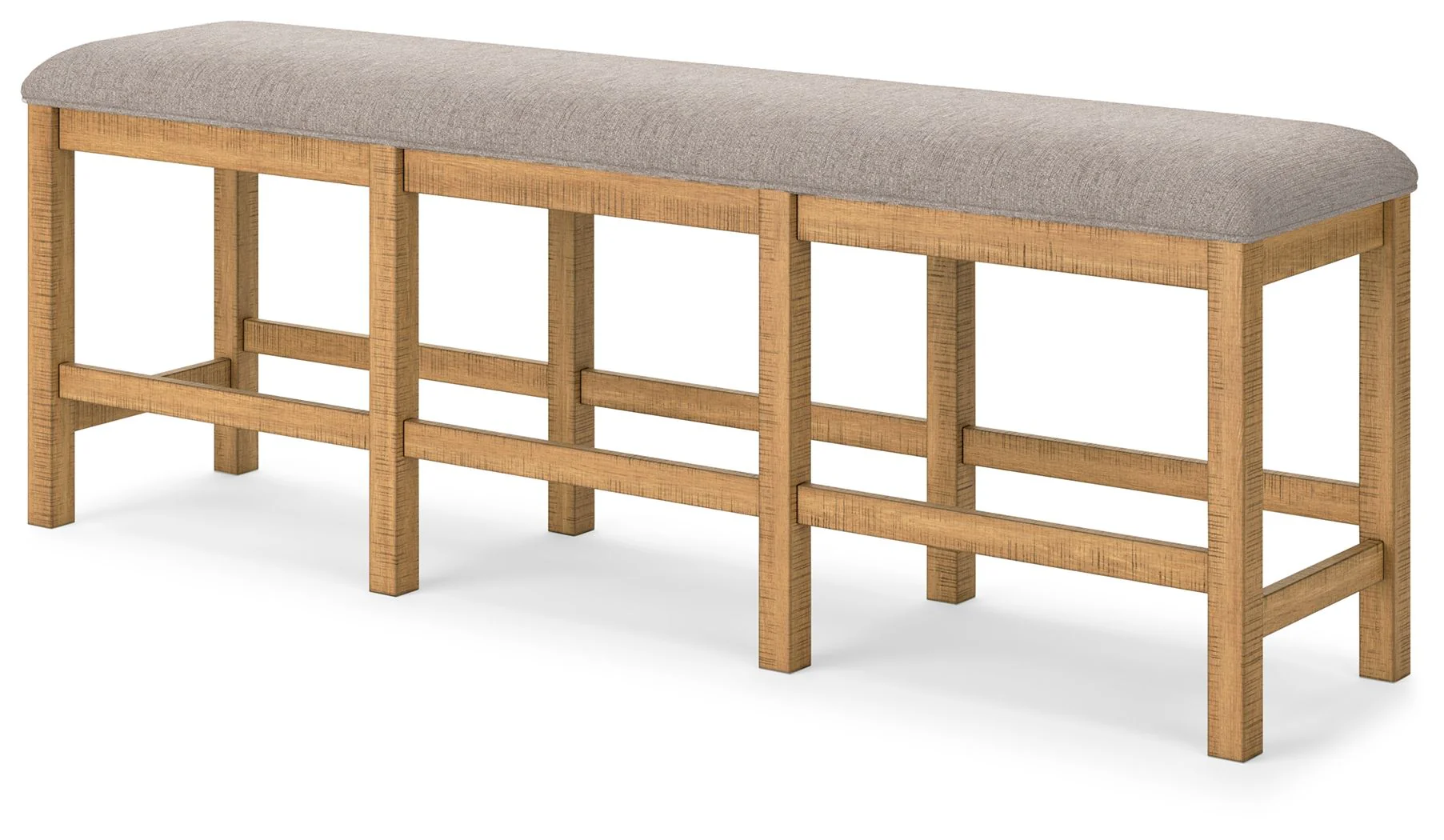Havonplane - XL Counter Height Upholstered Dining Bench - Brown - Image 2