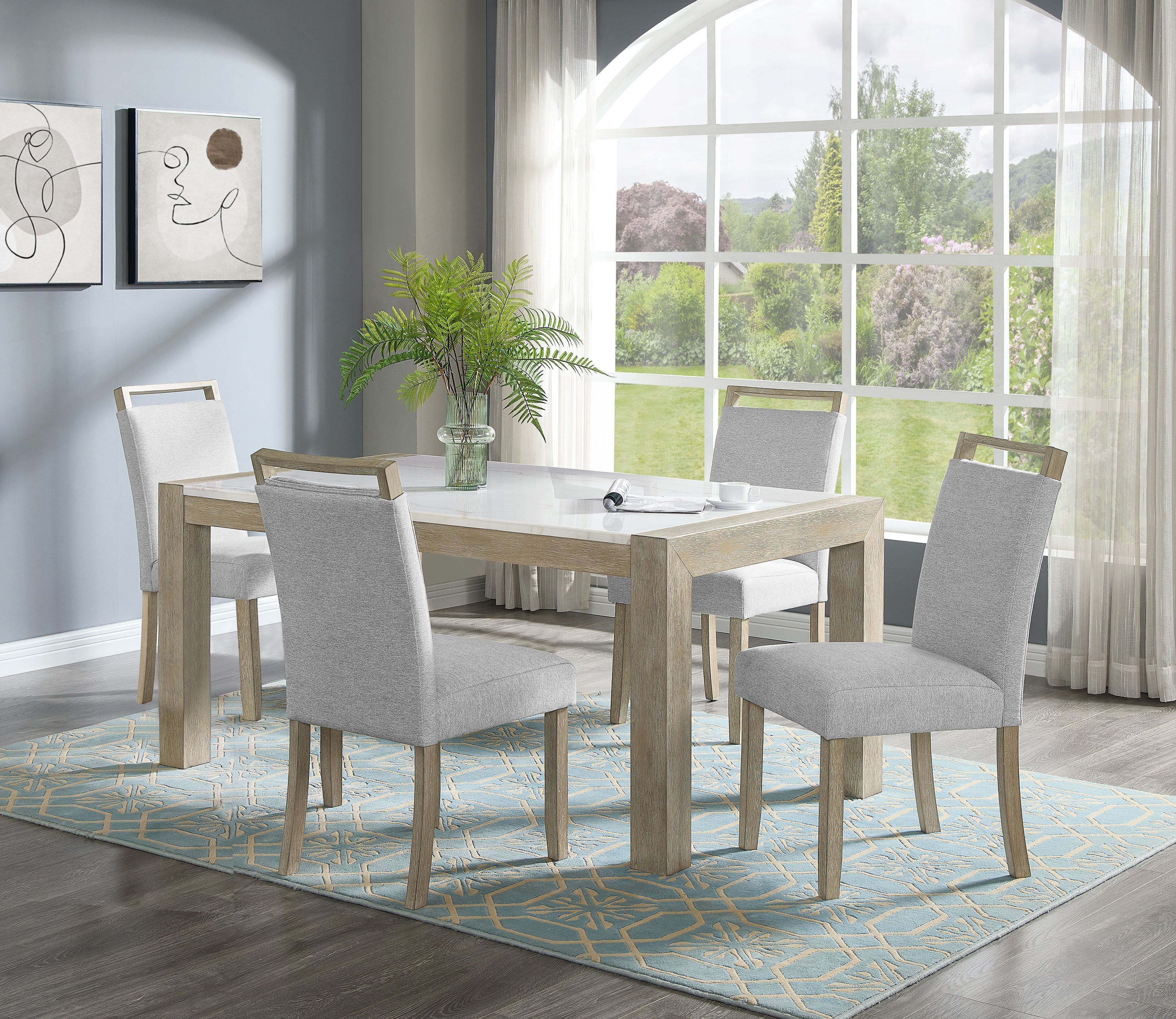 Hazel - Dining Room Set - Wired White - Image 3