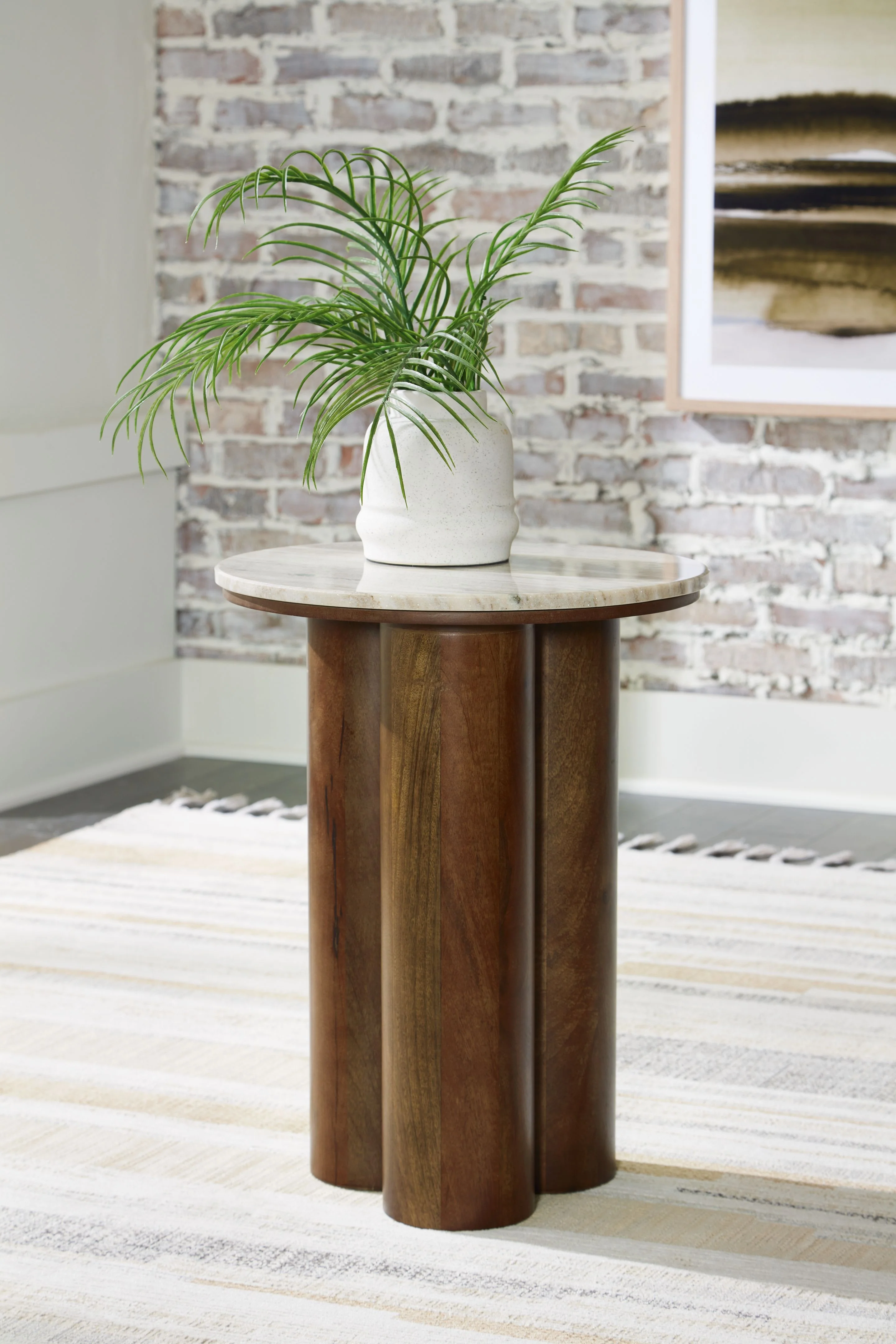 Henfield - Accent Table - Beige / Brown - Image 3