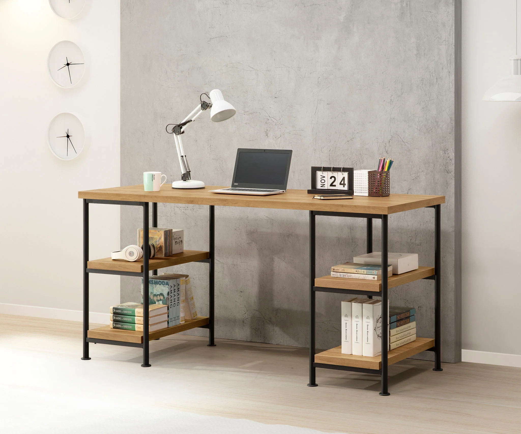 Hewitt - Desk - Golden Oak - Image 2