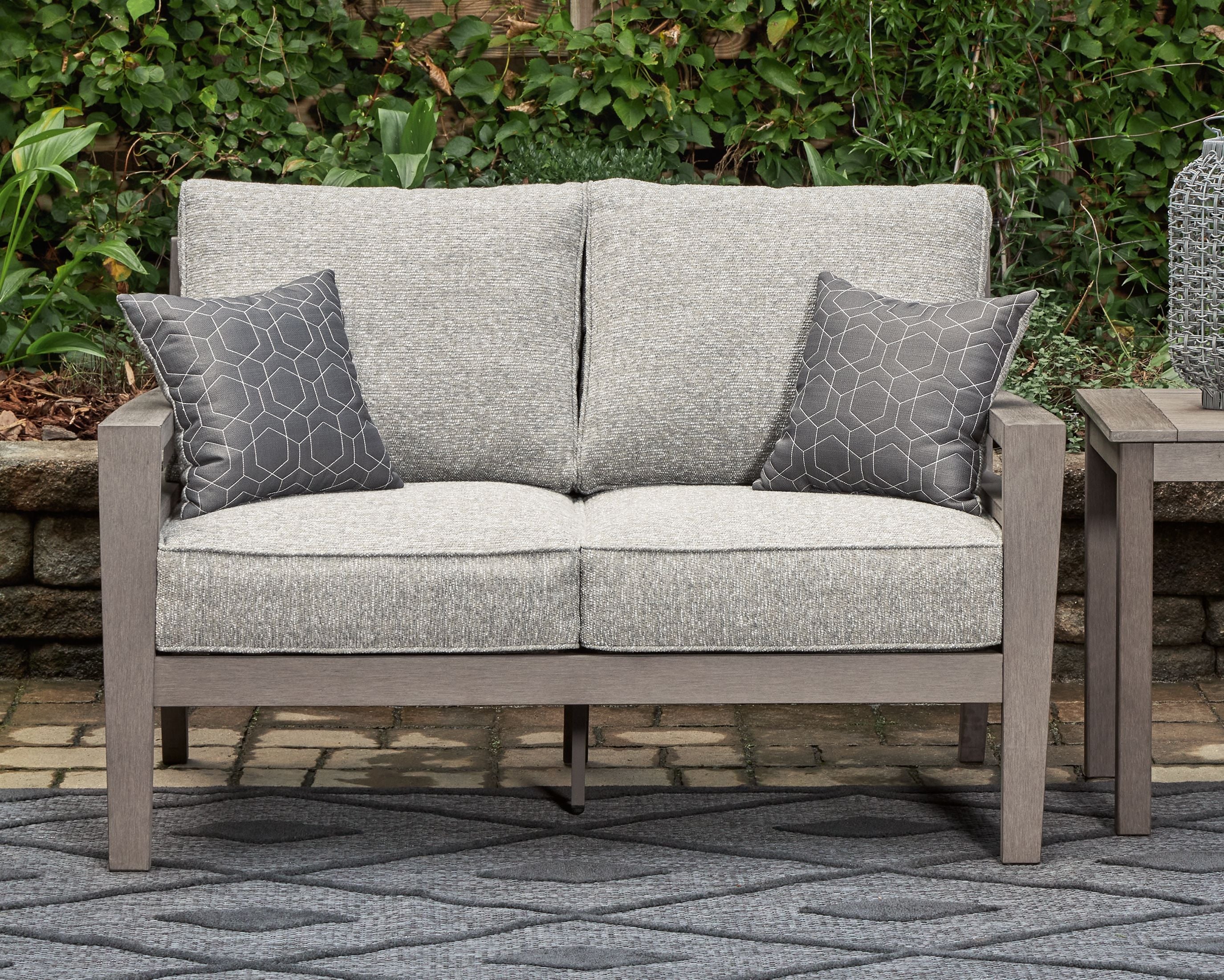 Hillside Barn - Loveseat W/Cushion - Gray / Brown - Image 3
