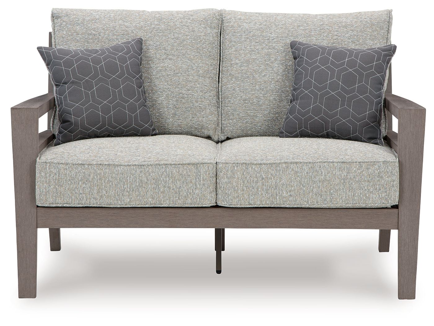 Hillside Barn - Loveseat W/Cushion - Gray / Brown - Image 4