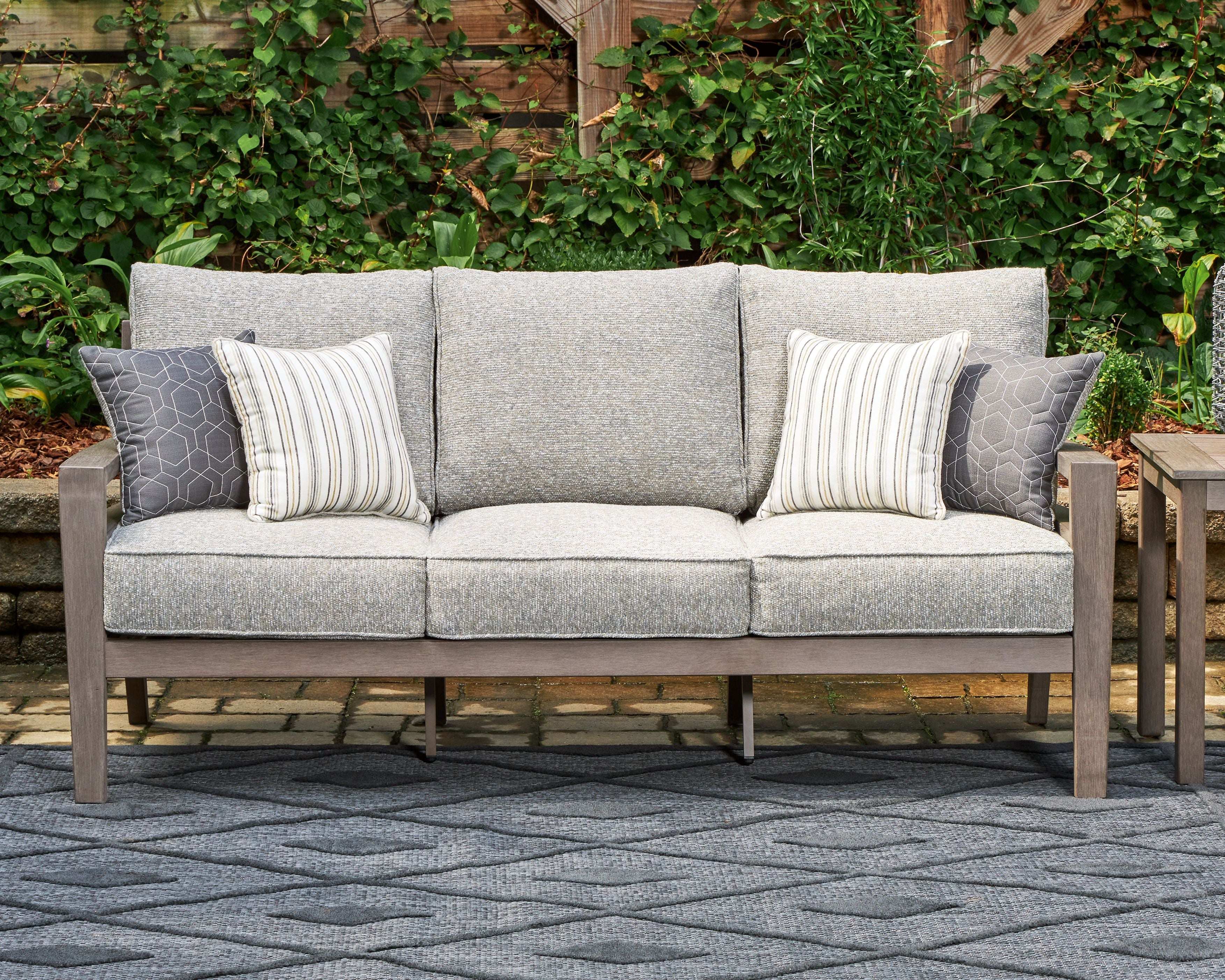 Hillside Barn - Sofa With Cushion - Gray / Brown - Image 2