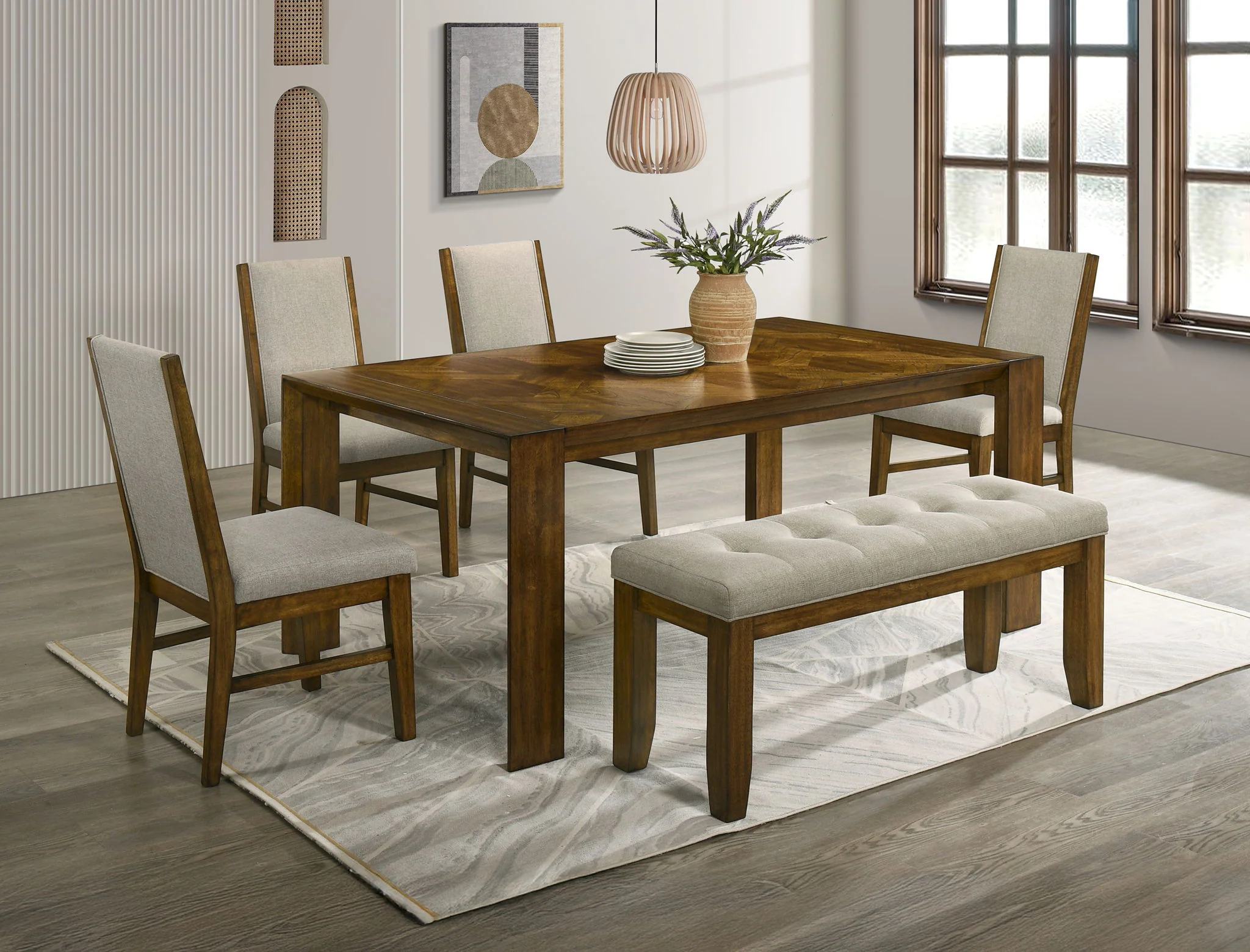 Hollister - Bench - Brown / Gray - Image 2