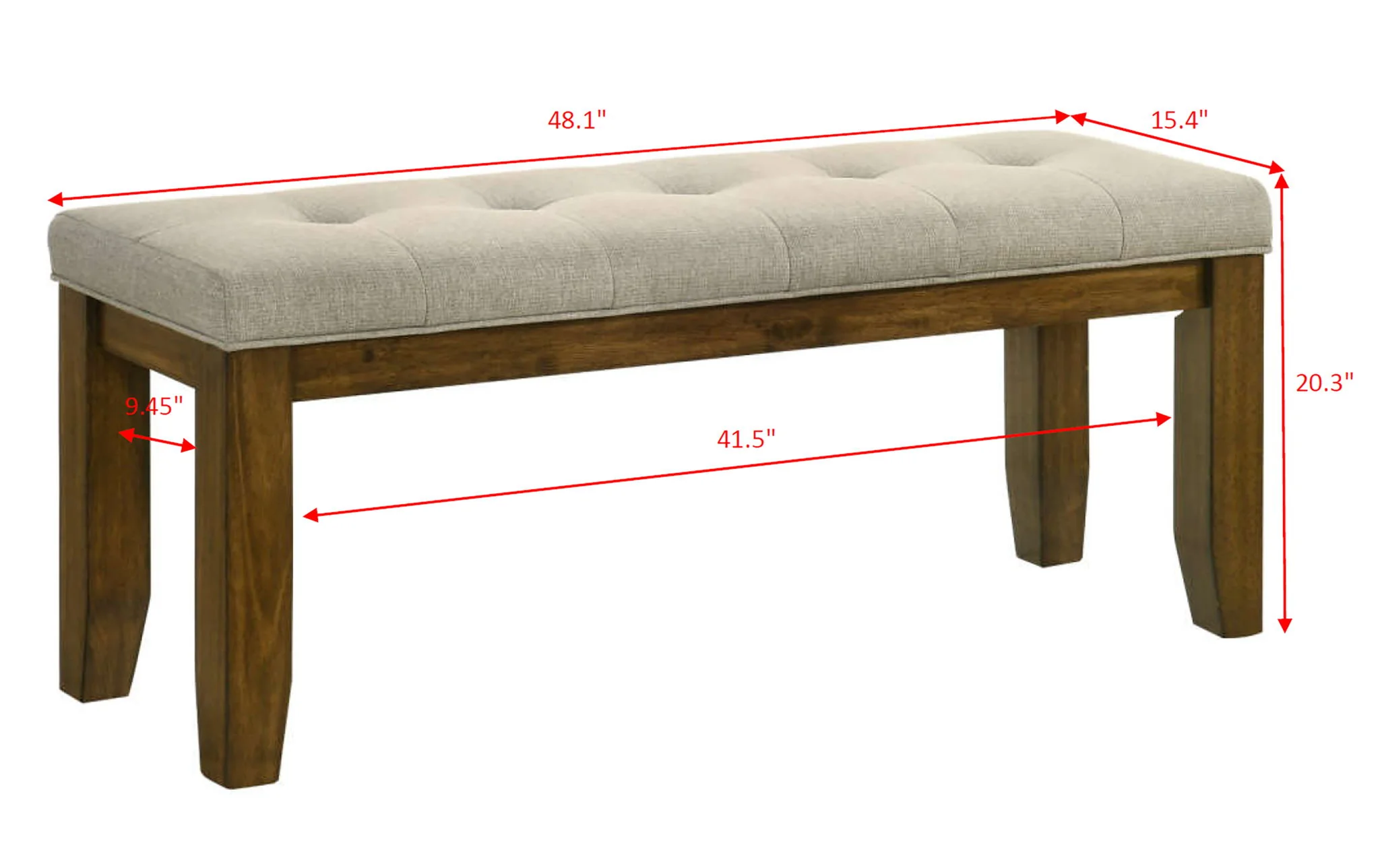 Hollister - Bench - Brown / Gray - Image 3