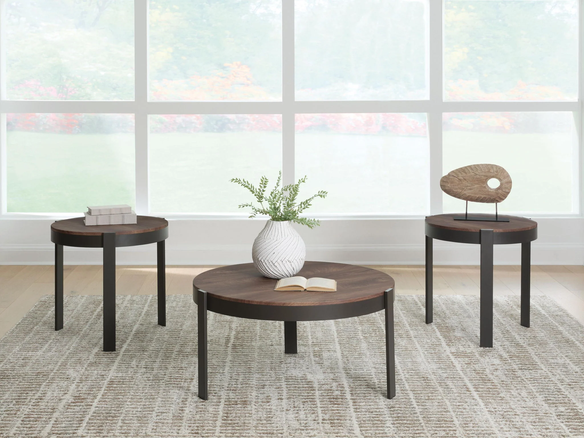 Horizon Hills - Occasional Table Set (Set of 3) - Brown / Black - Image 2