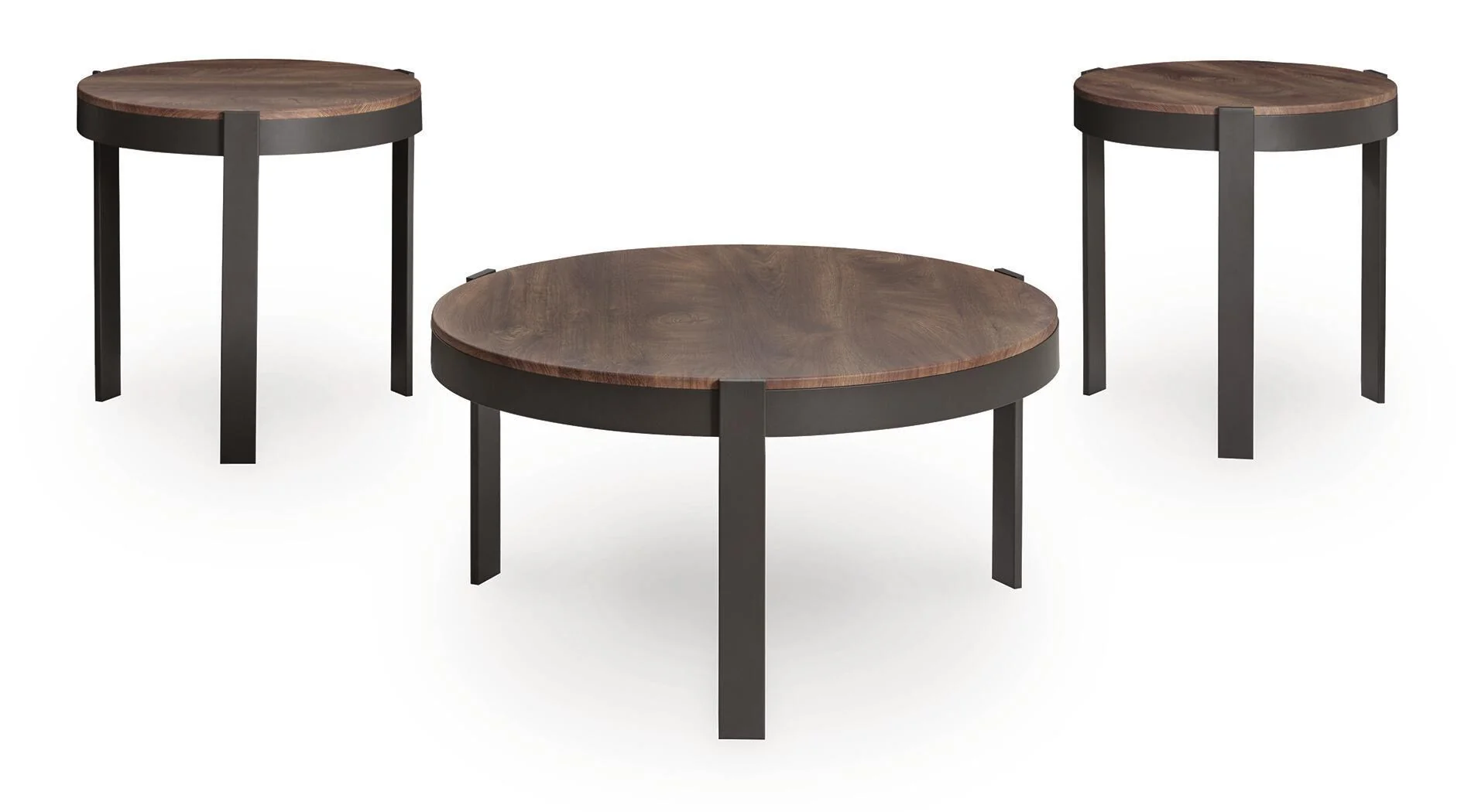 Horizon Hills - Occasional Table Set (Set of 3) - Brown / Black - Image 3