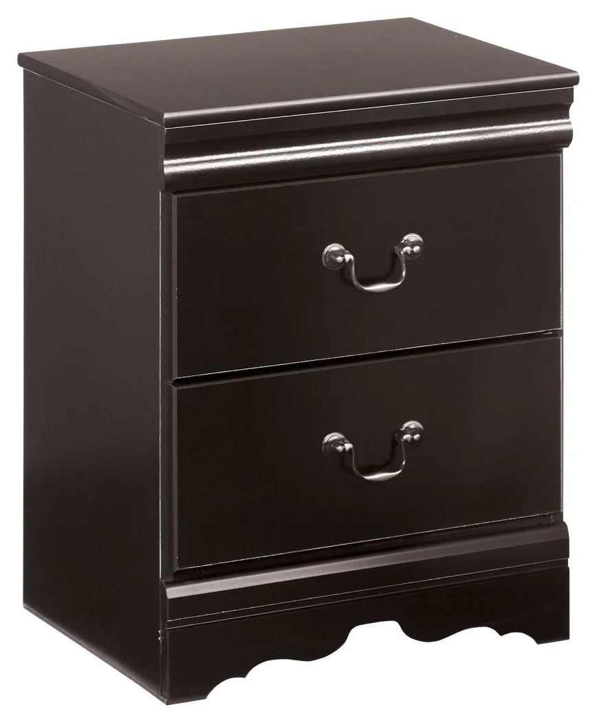 Huey Vineyard - Two Drawer Night Stand - Black