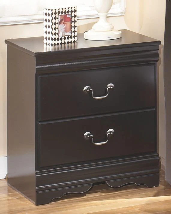 Huey Vineyard - Two Drawer Night Stand - Black - Image 3